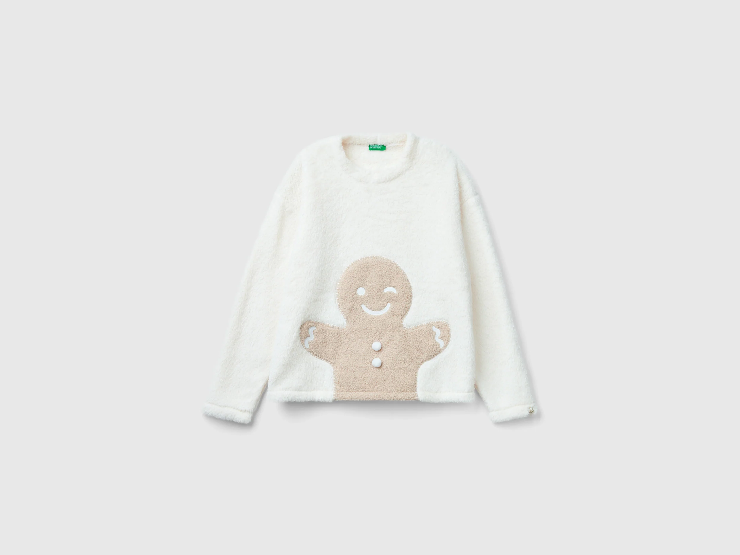 Maglia con patch biscotto in pelliccetta