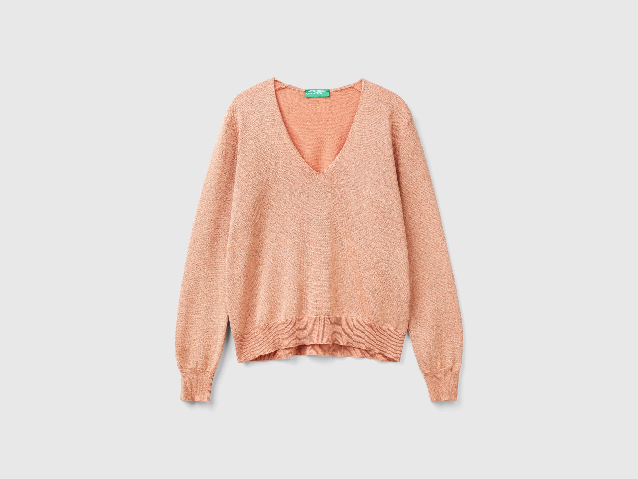 Maglia con scollo a V e lurex