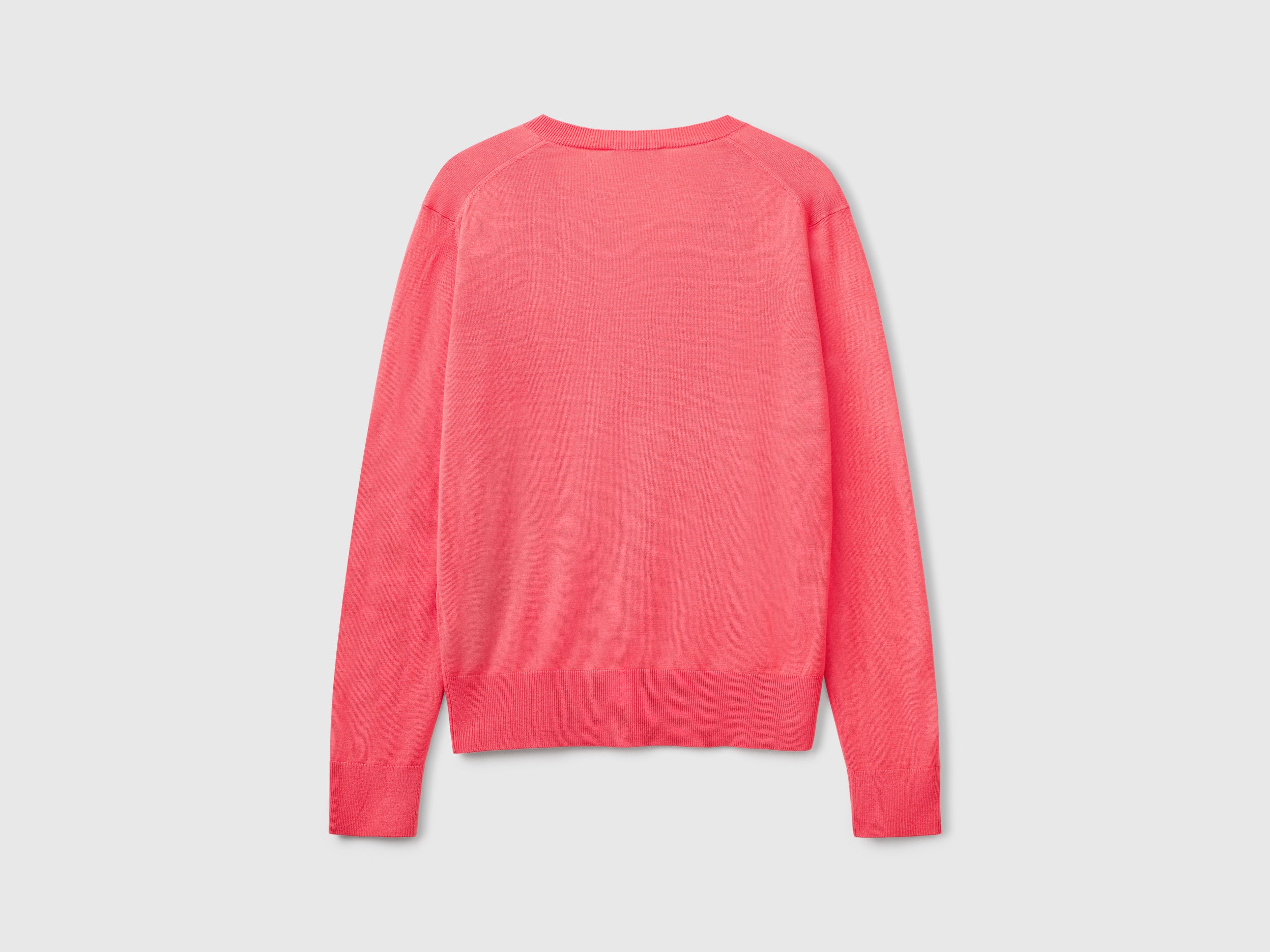 Maglia con scollo a V in misto seta - Image 2