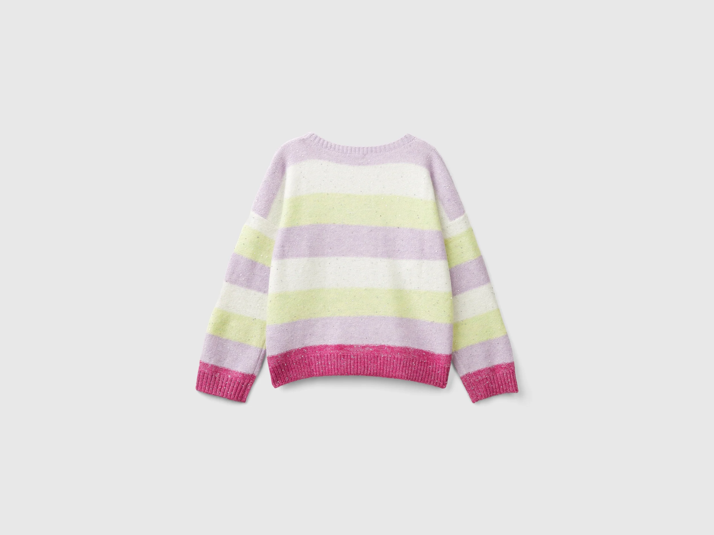 Maglia con tessuto riciclato e paillettes - Image 2