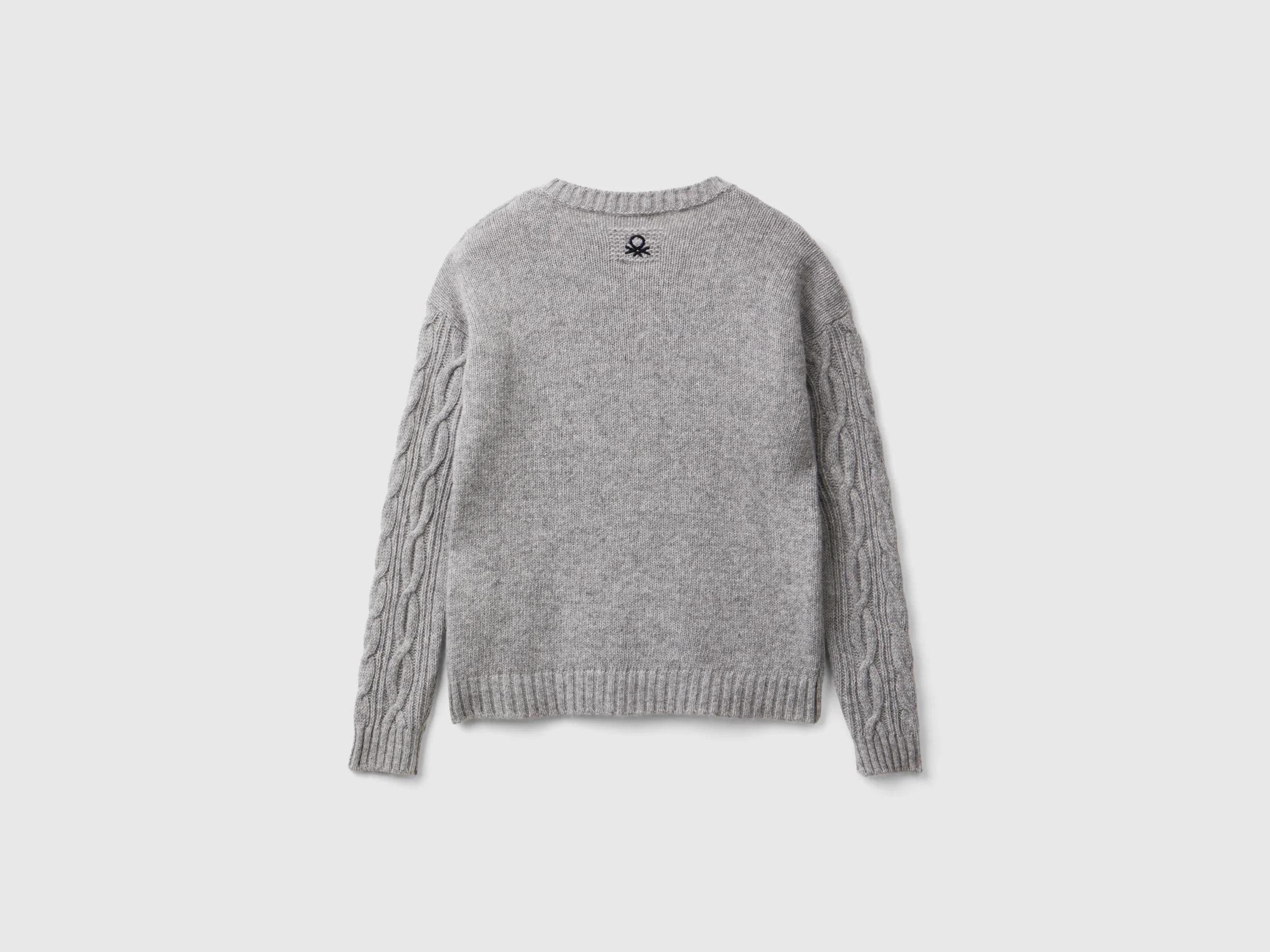 Maglia con trecce in misto lana - Image 2