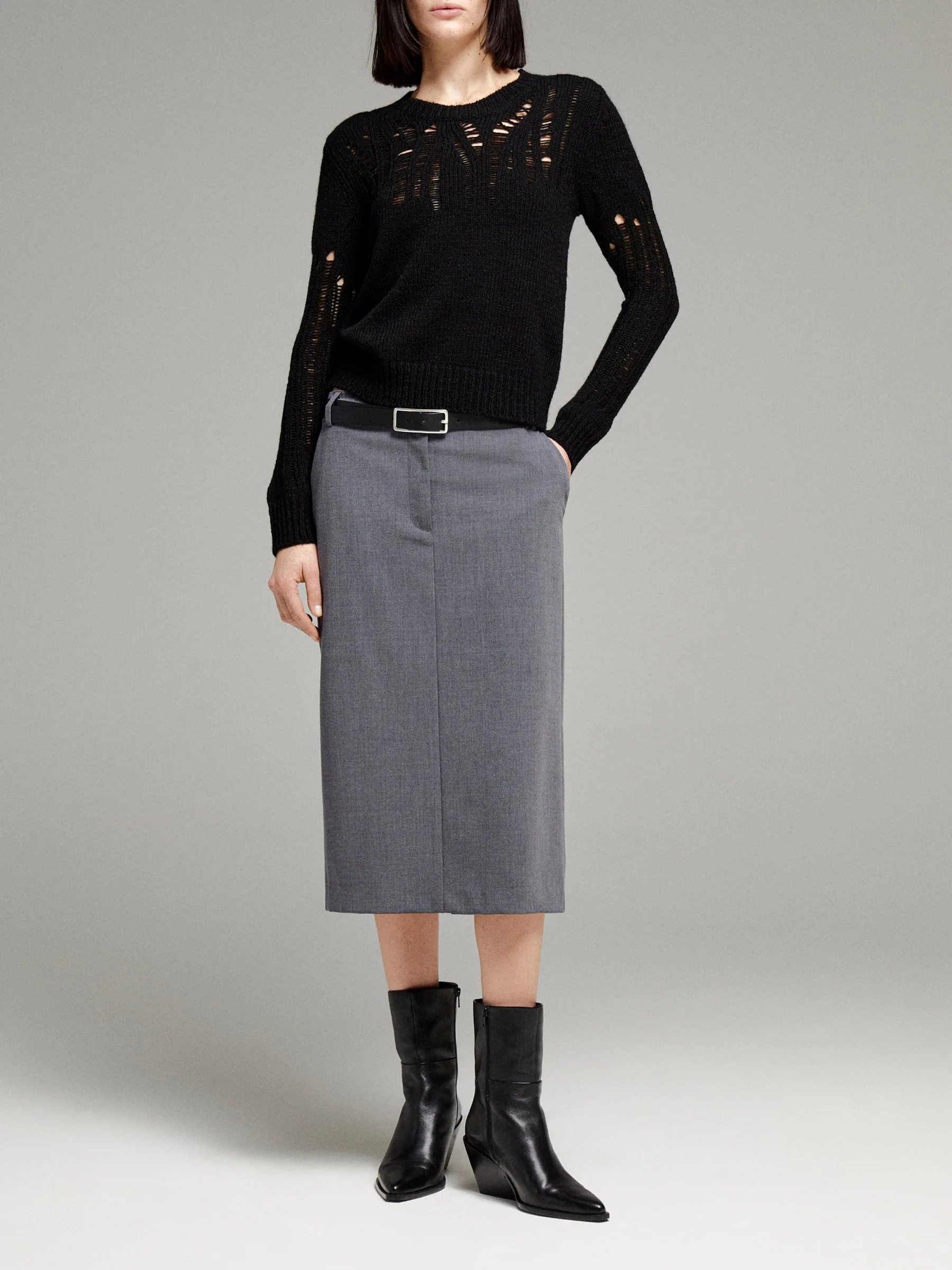 Maglia con trecce