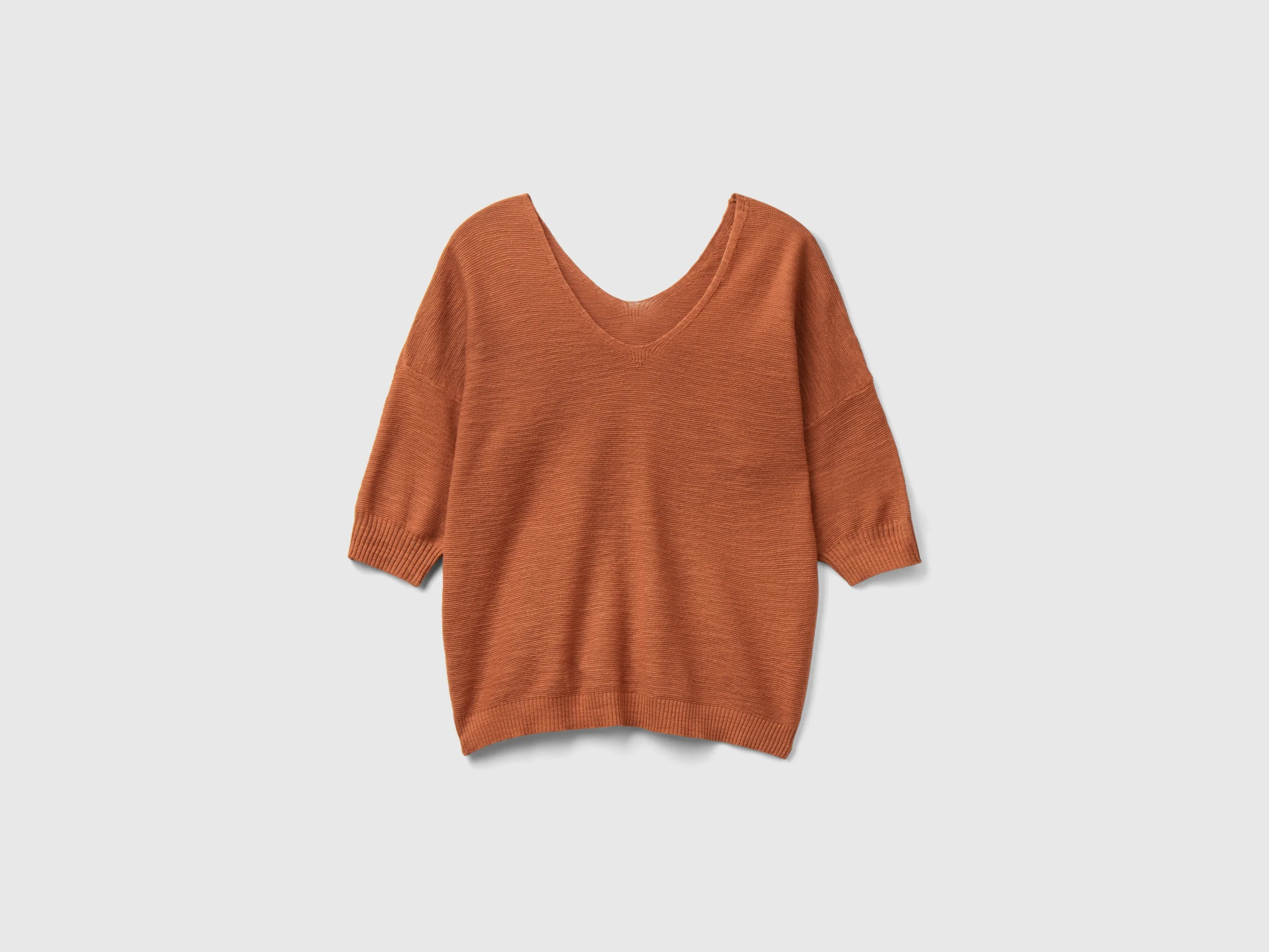 Maglia in misto cotone e lino