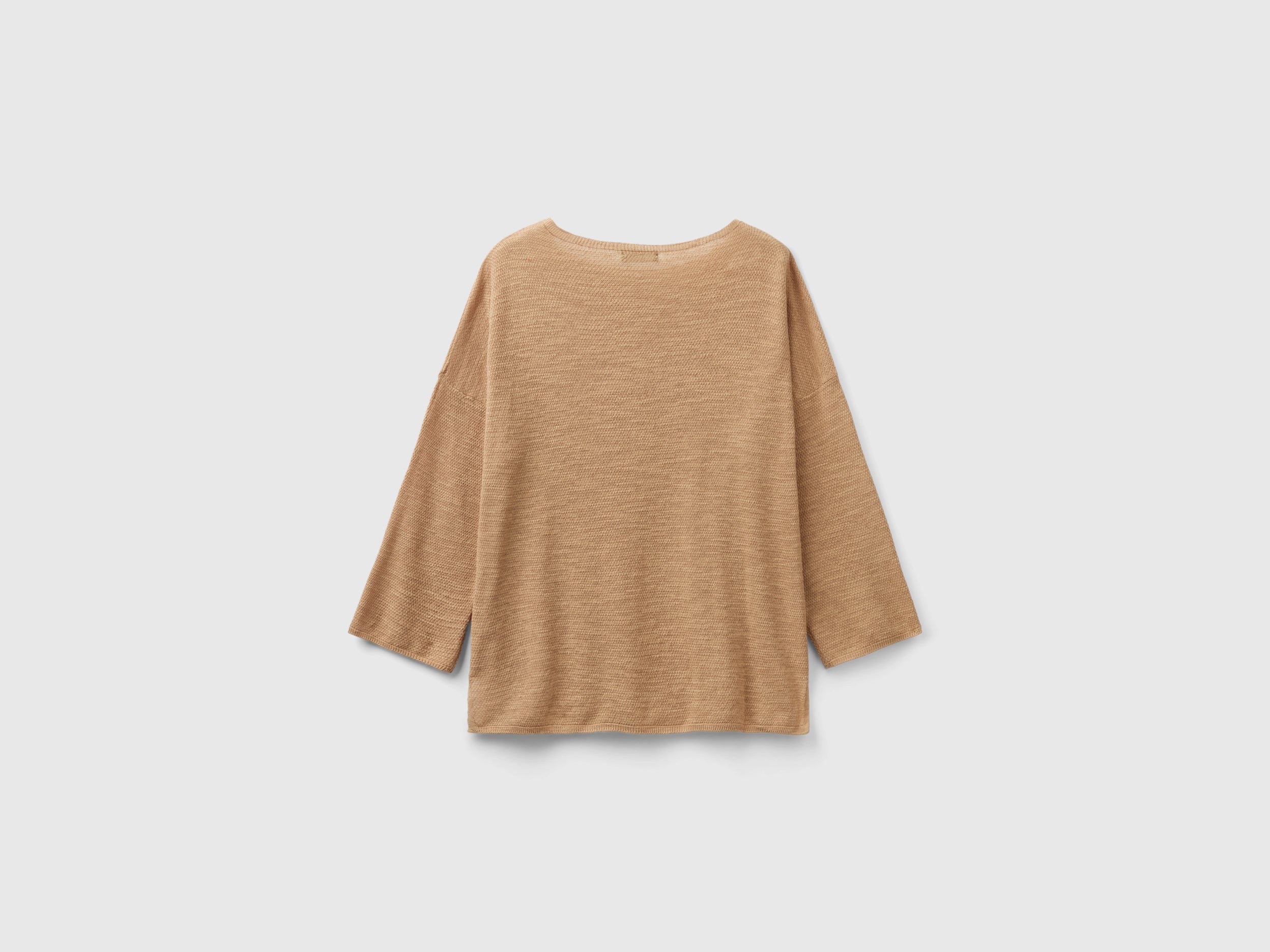Maglia in misto lino con manica a 3/4 - Image 2