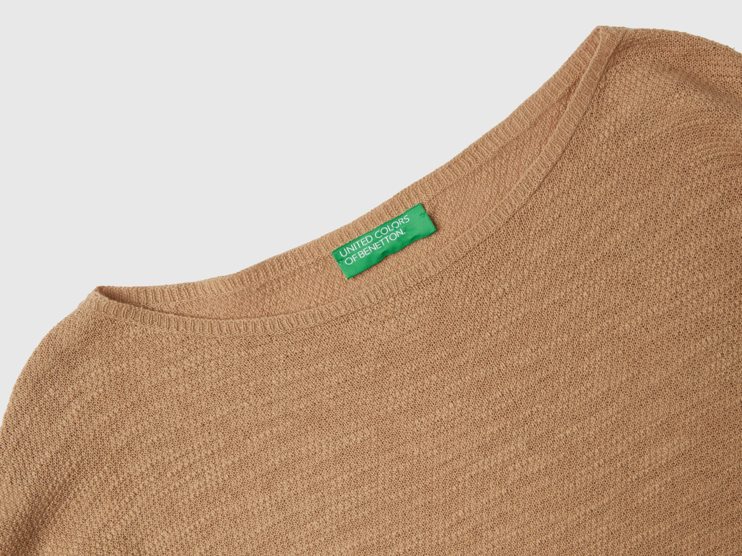 Maglia in misto lino con manica a 3/4 - Image 3