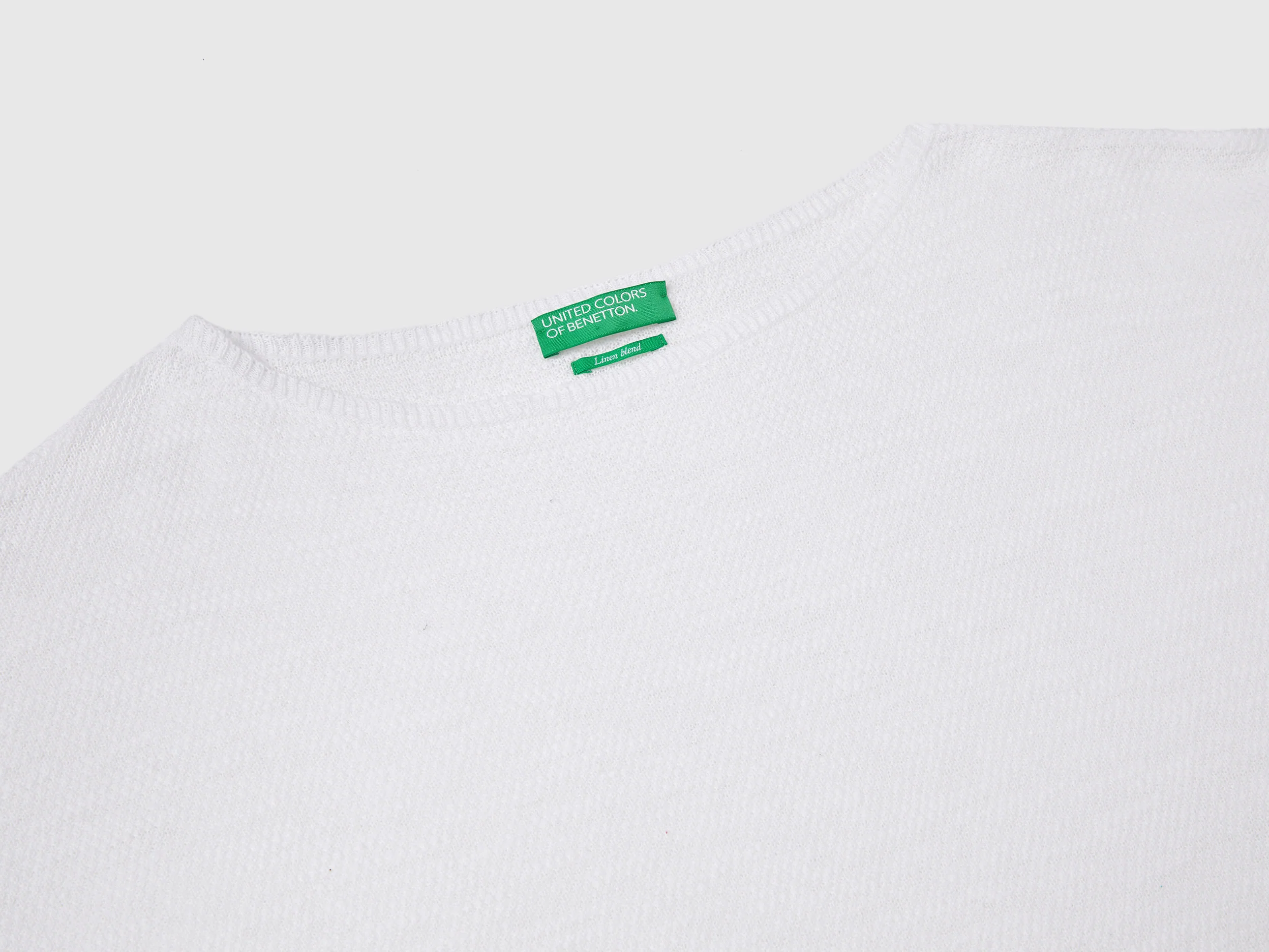 Maglia in misto lino con manica a 3/4 - Image 3