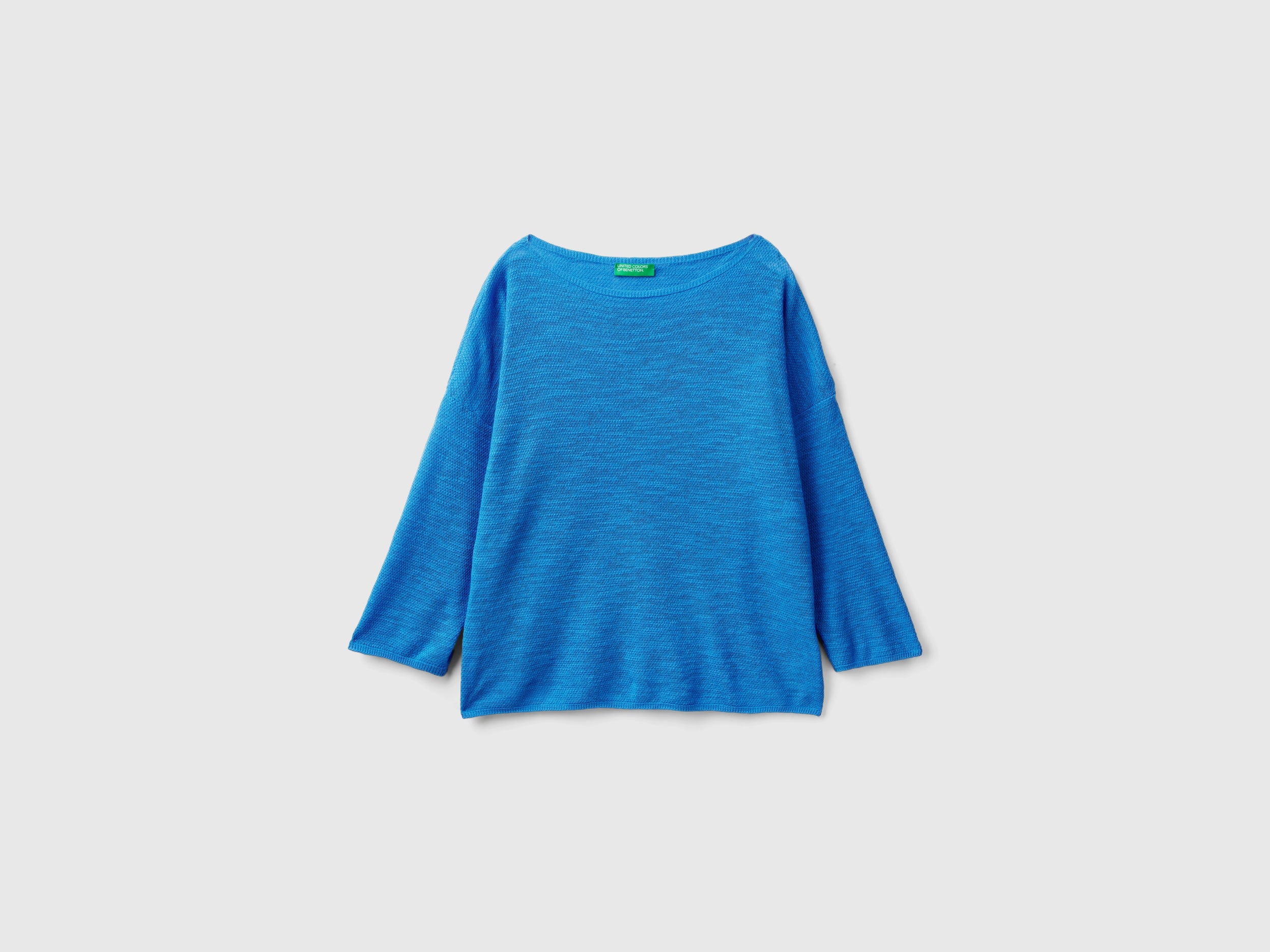 Maglia in misto lino con manica a 3/4