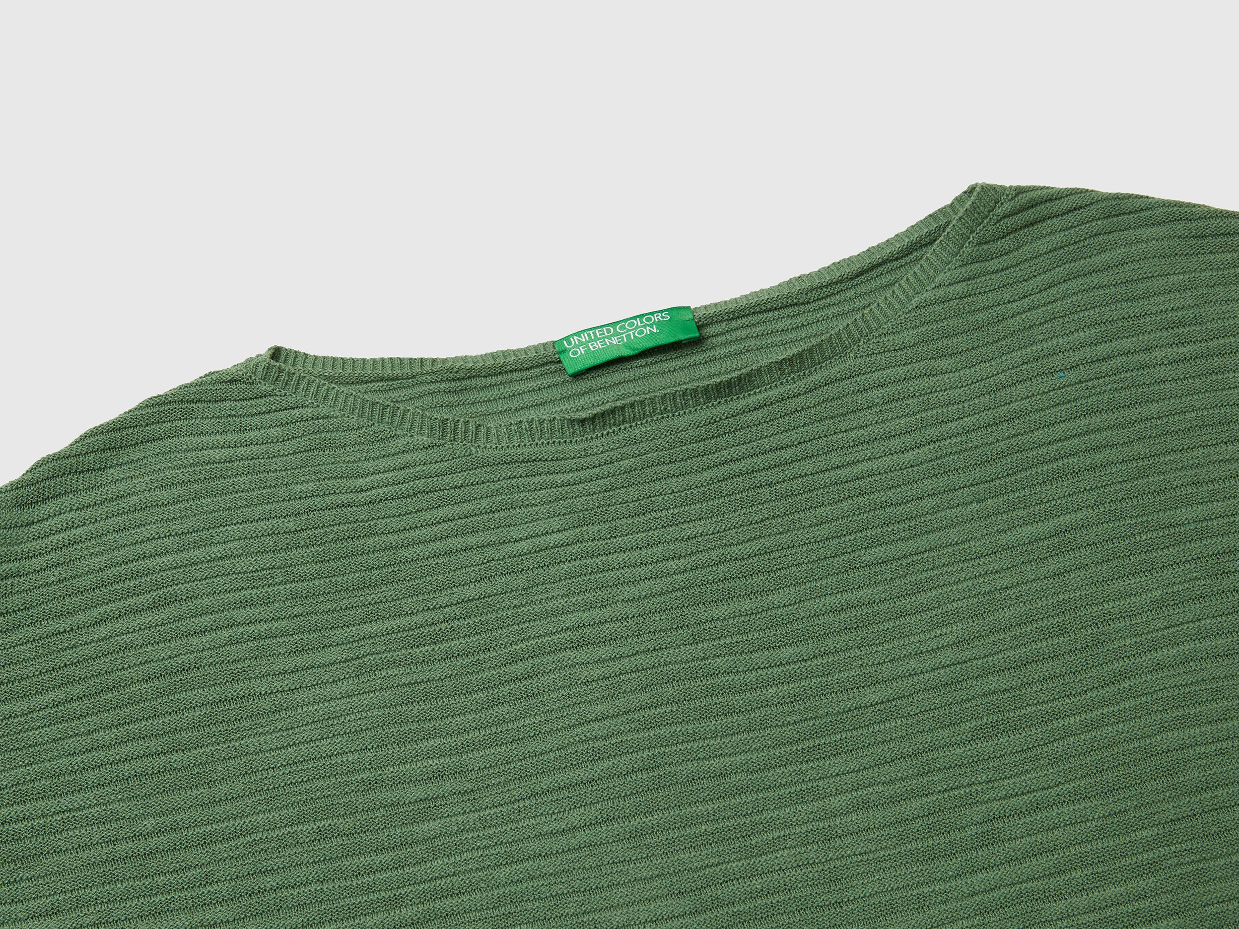 Maglia in misto lino con manica a 3/4 - Image 3