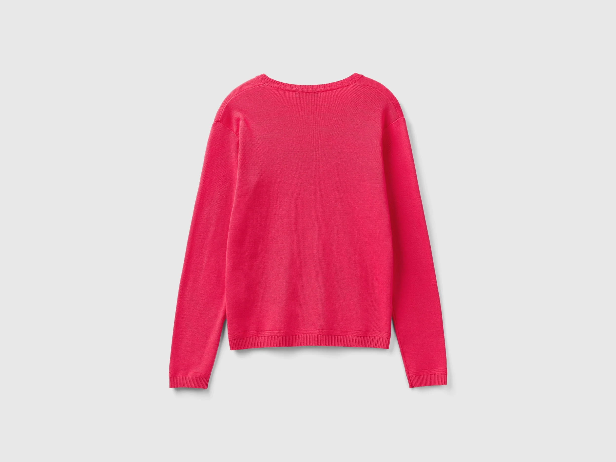 Maglia in puro cotone con scollo a V - Image 2