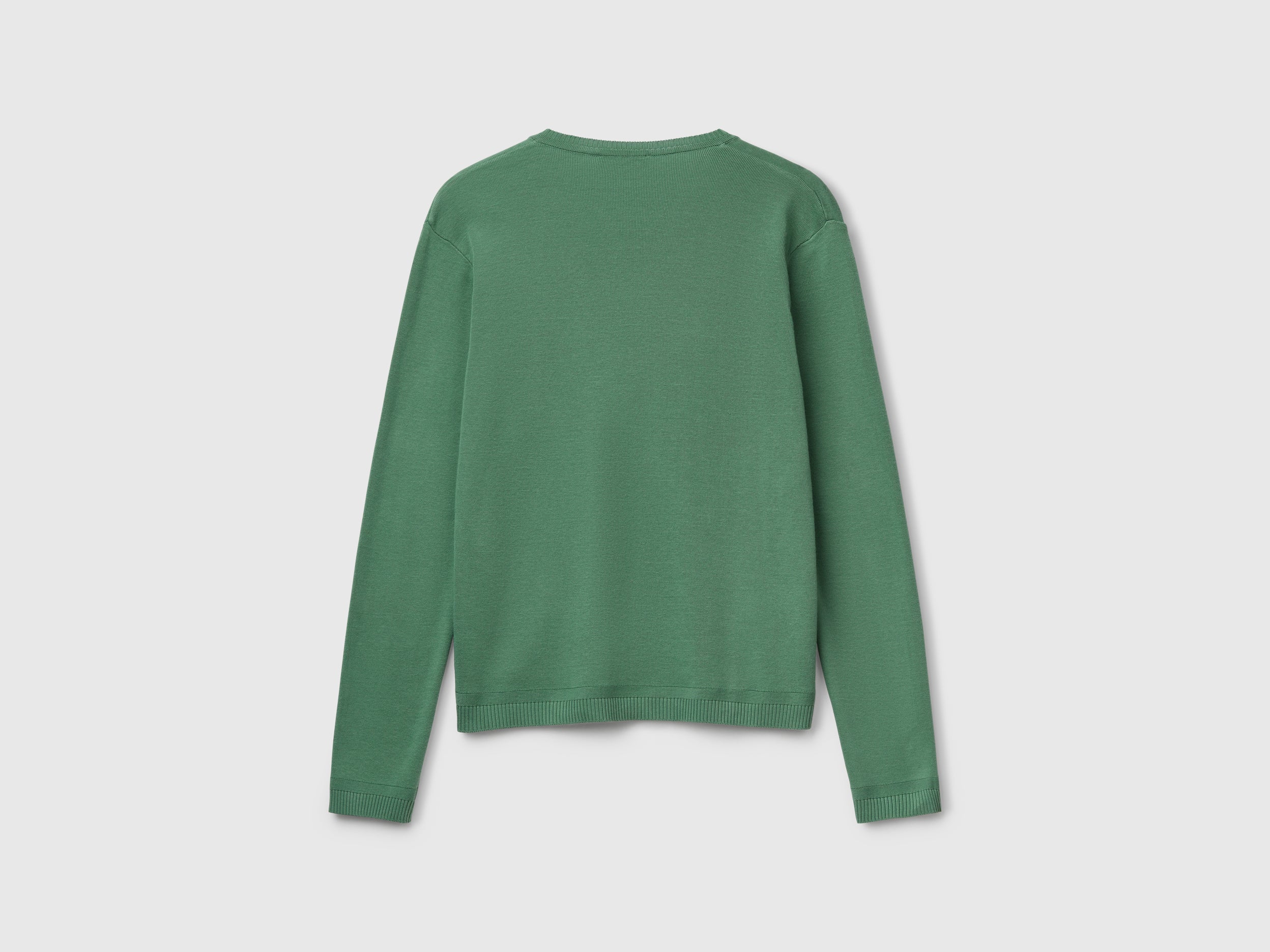 Maglia in puro cotone con scollo a V - Image 2