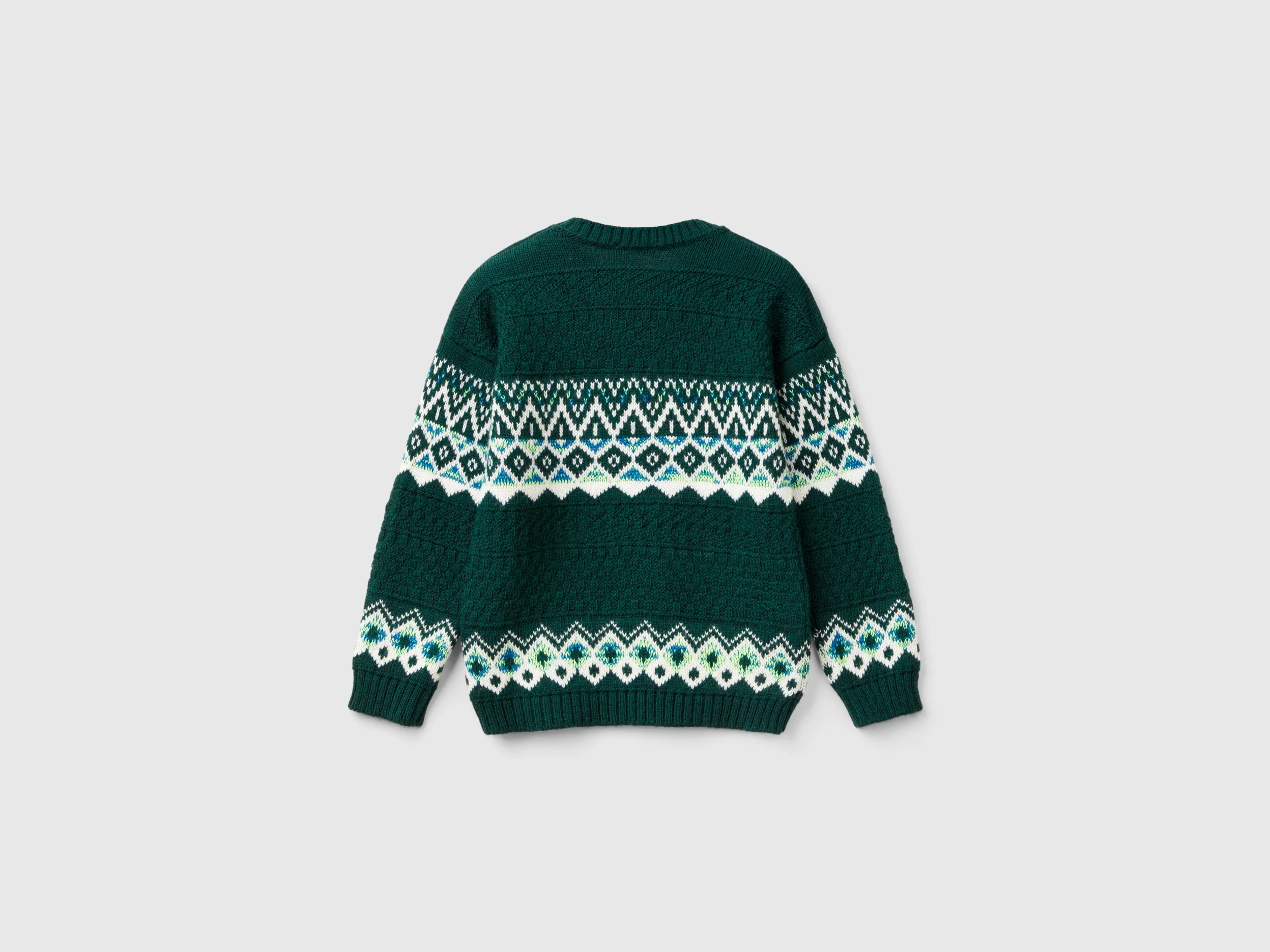 Maglia jacquard in misto lana - Image 2