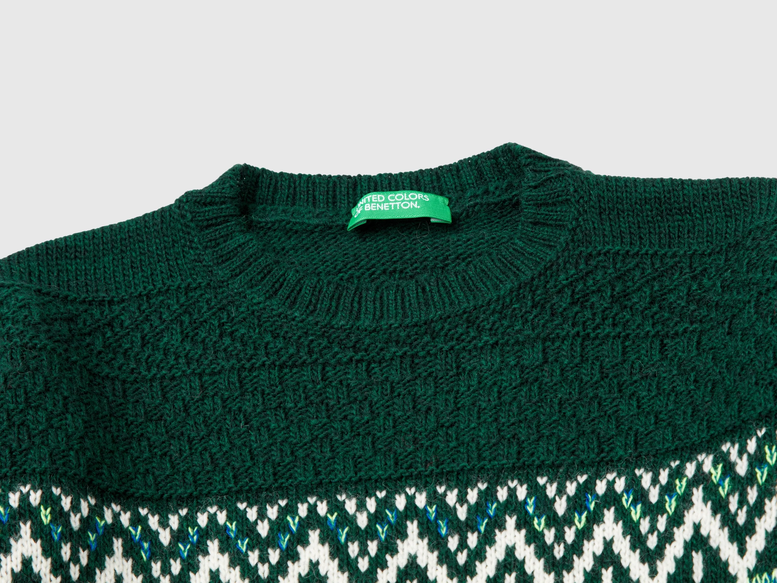 Maglia jacquard in misto lana - Image 3