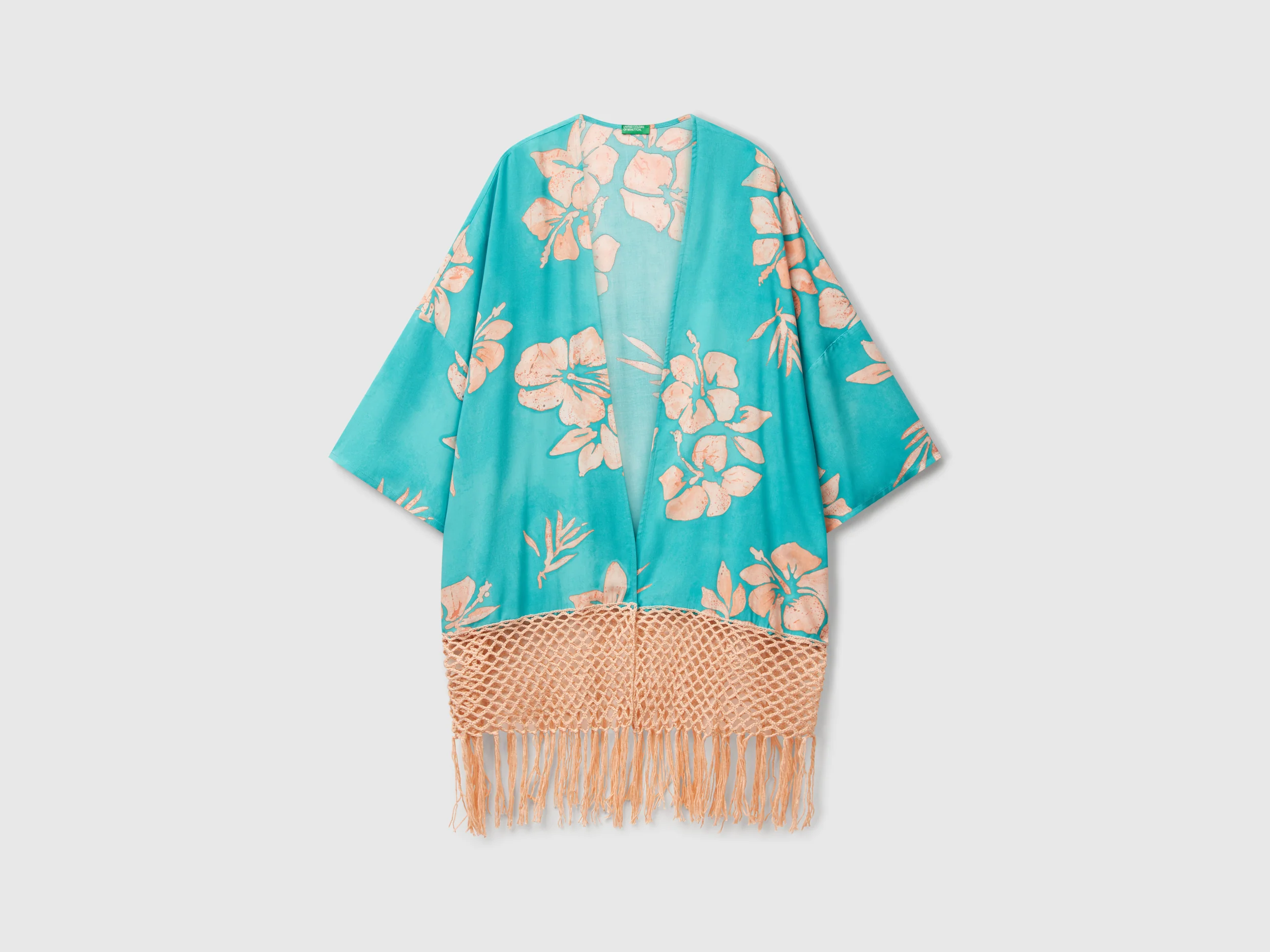 Maglia kimono con stampa floreale