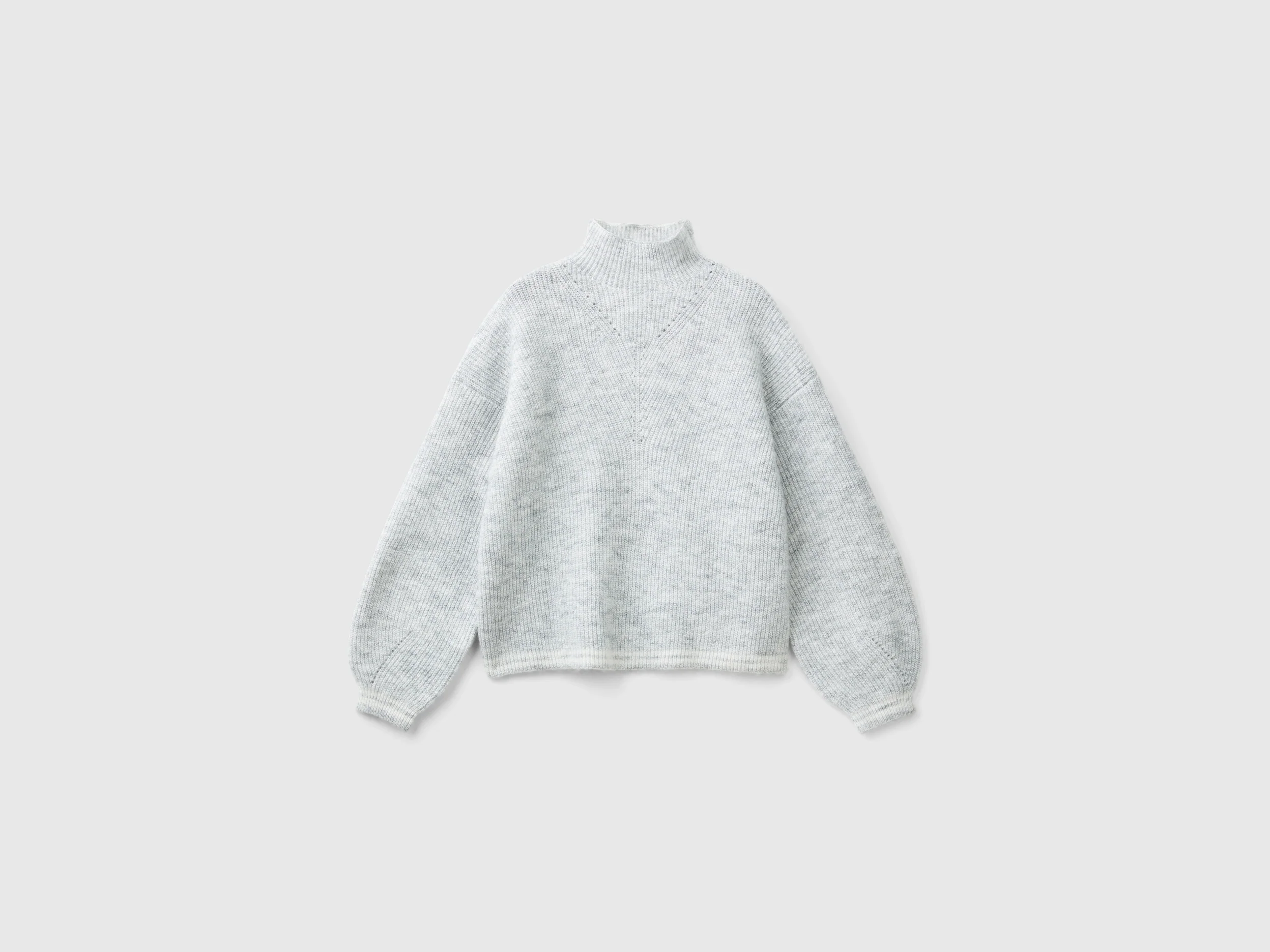 Maglia lupetto in misto lana
