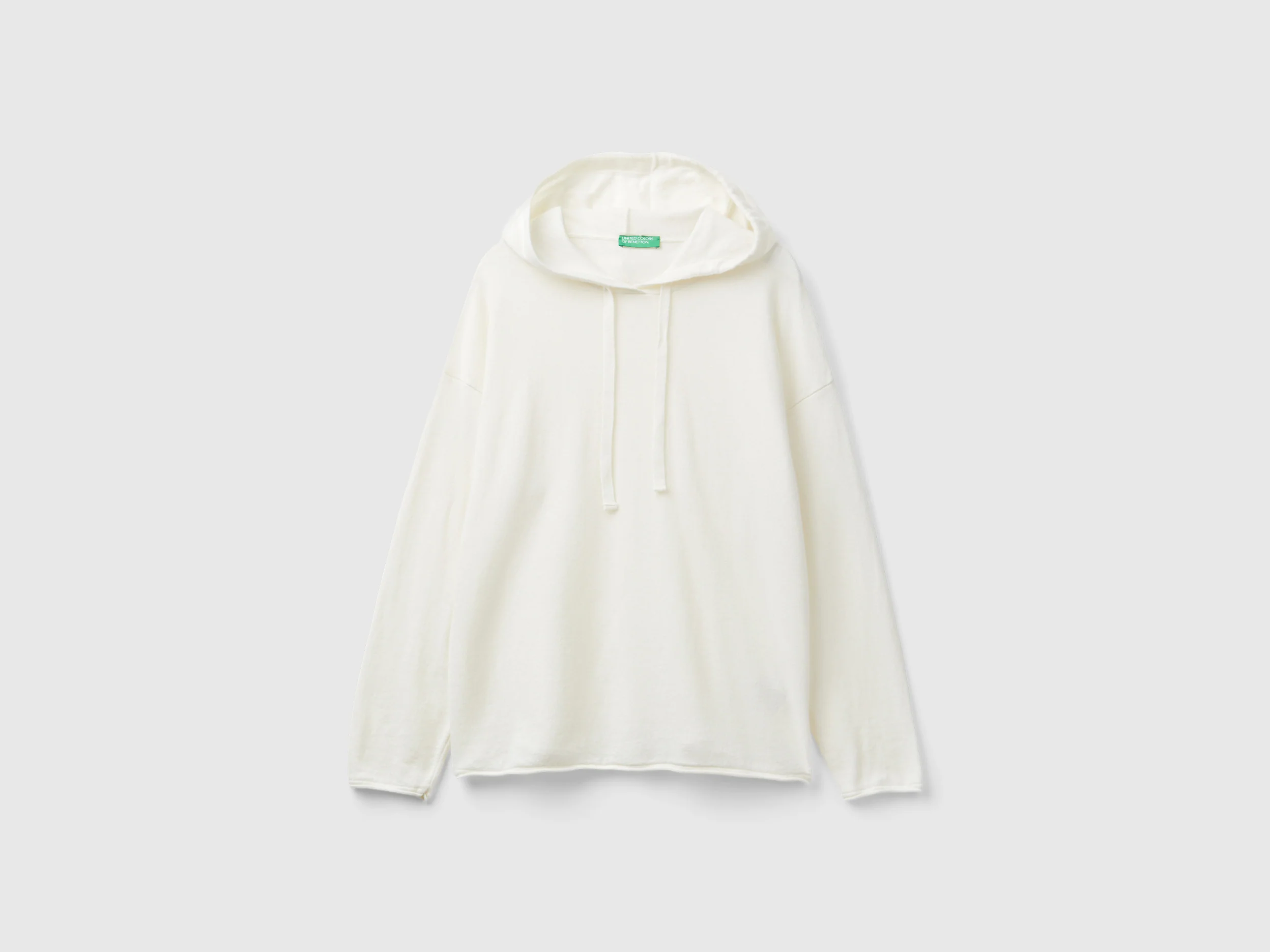 Maglia misto cashmere con cappuccio