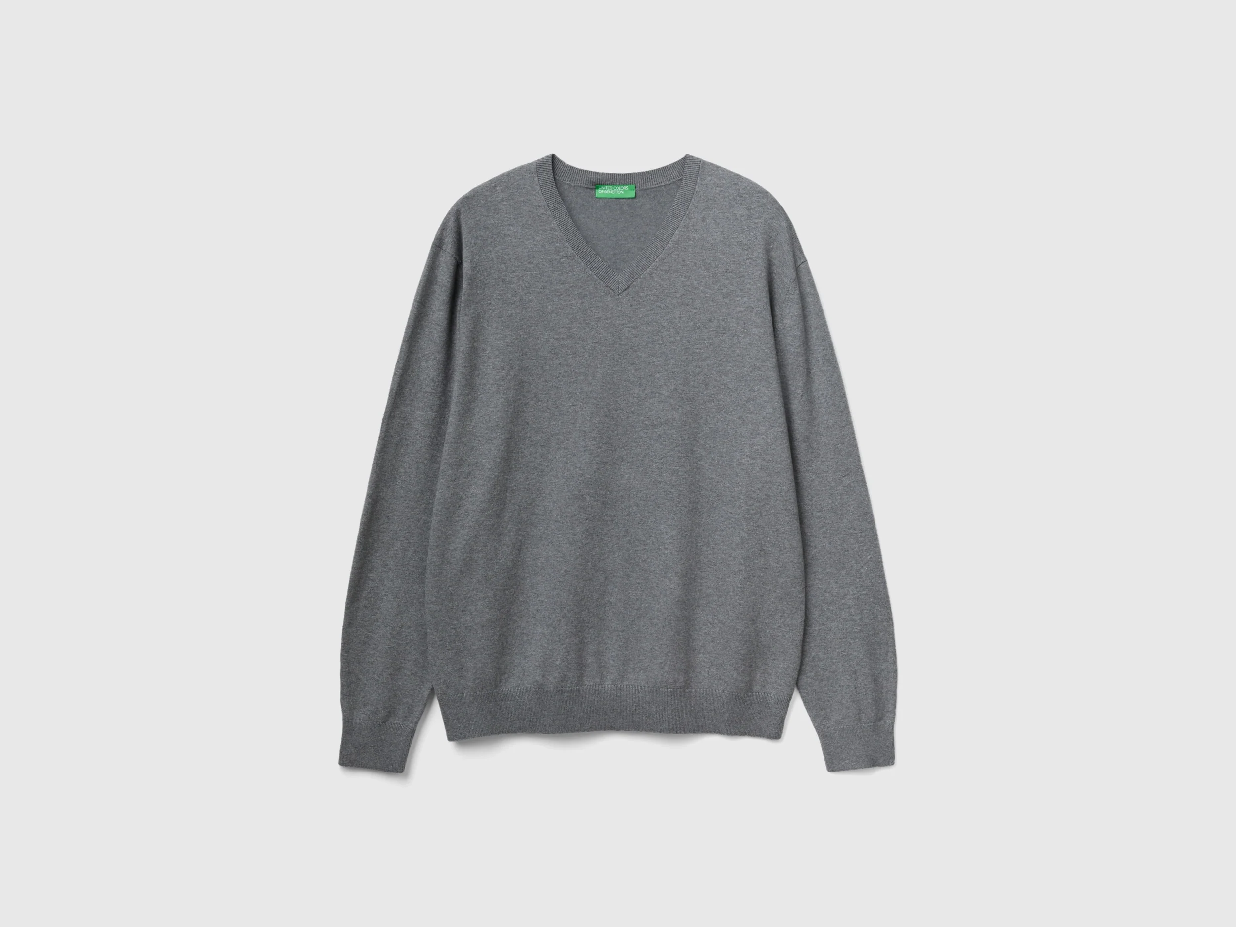 Maglia scollo a V in misto cotone leggero