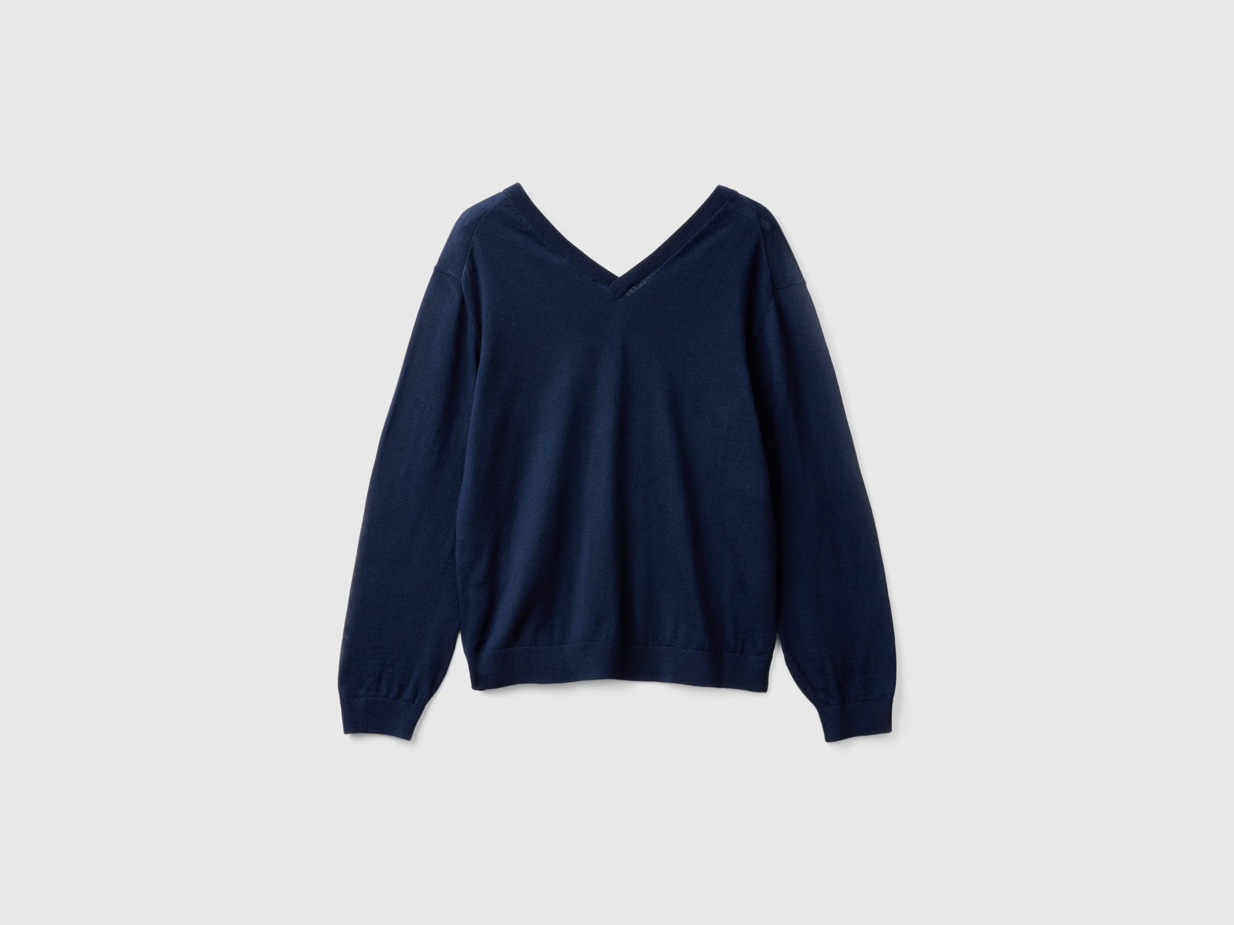 Maglia scollo a V in pura lana Merino - Image 2