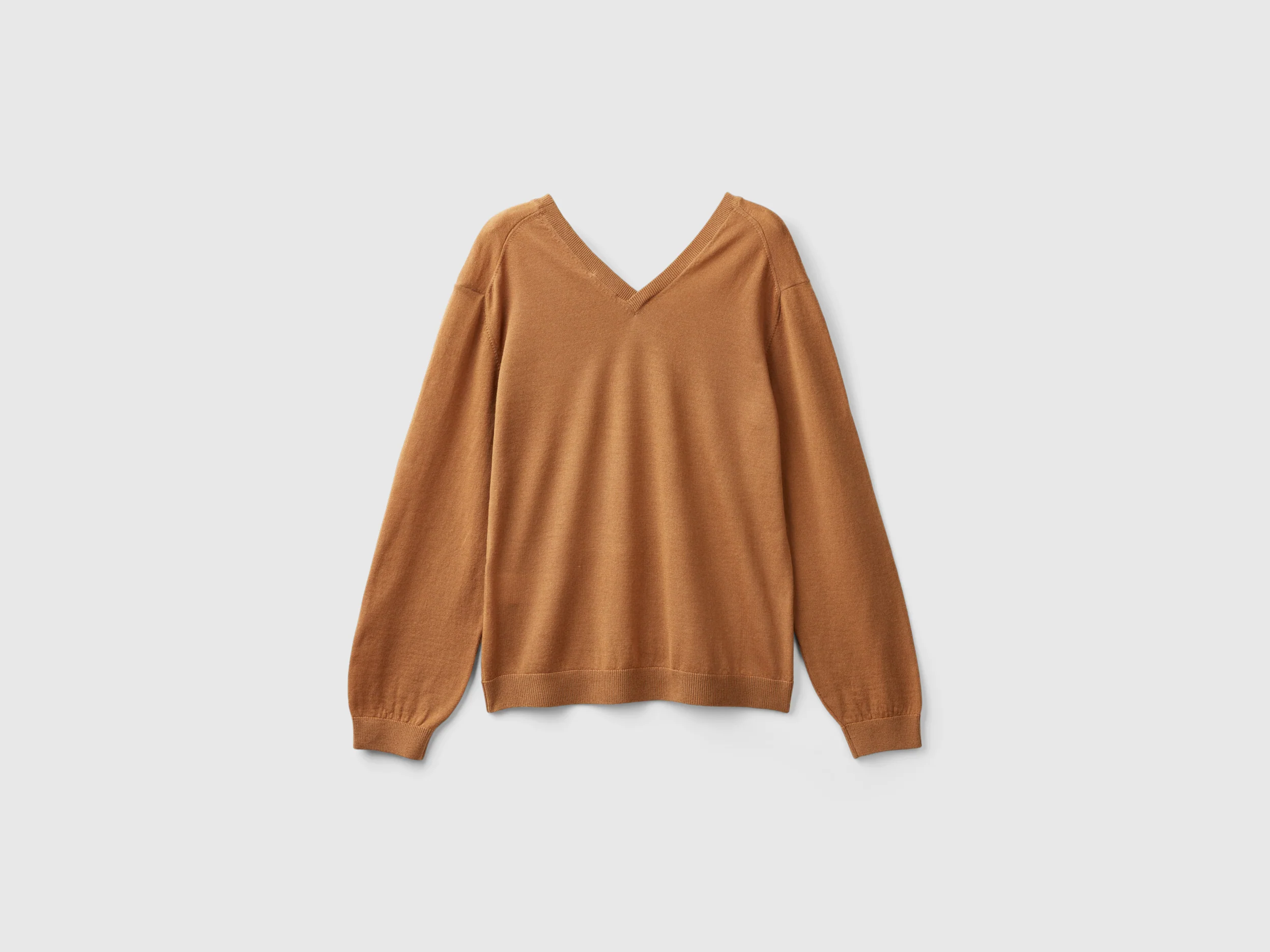 Maglia scollo a V in pura lana Merino - Image 2