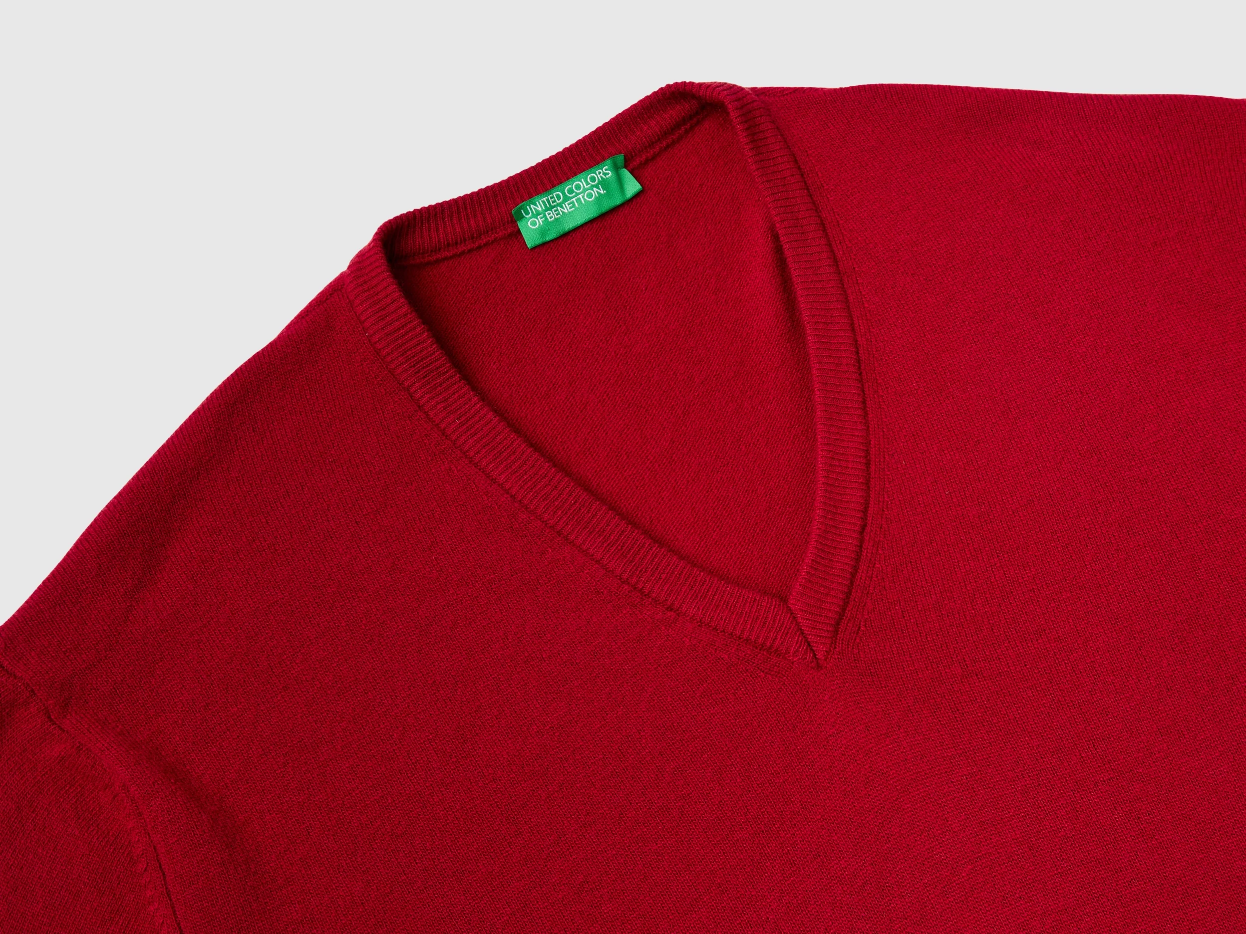 Maglia scollo a V in pura lana Merino - Image 3