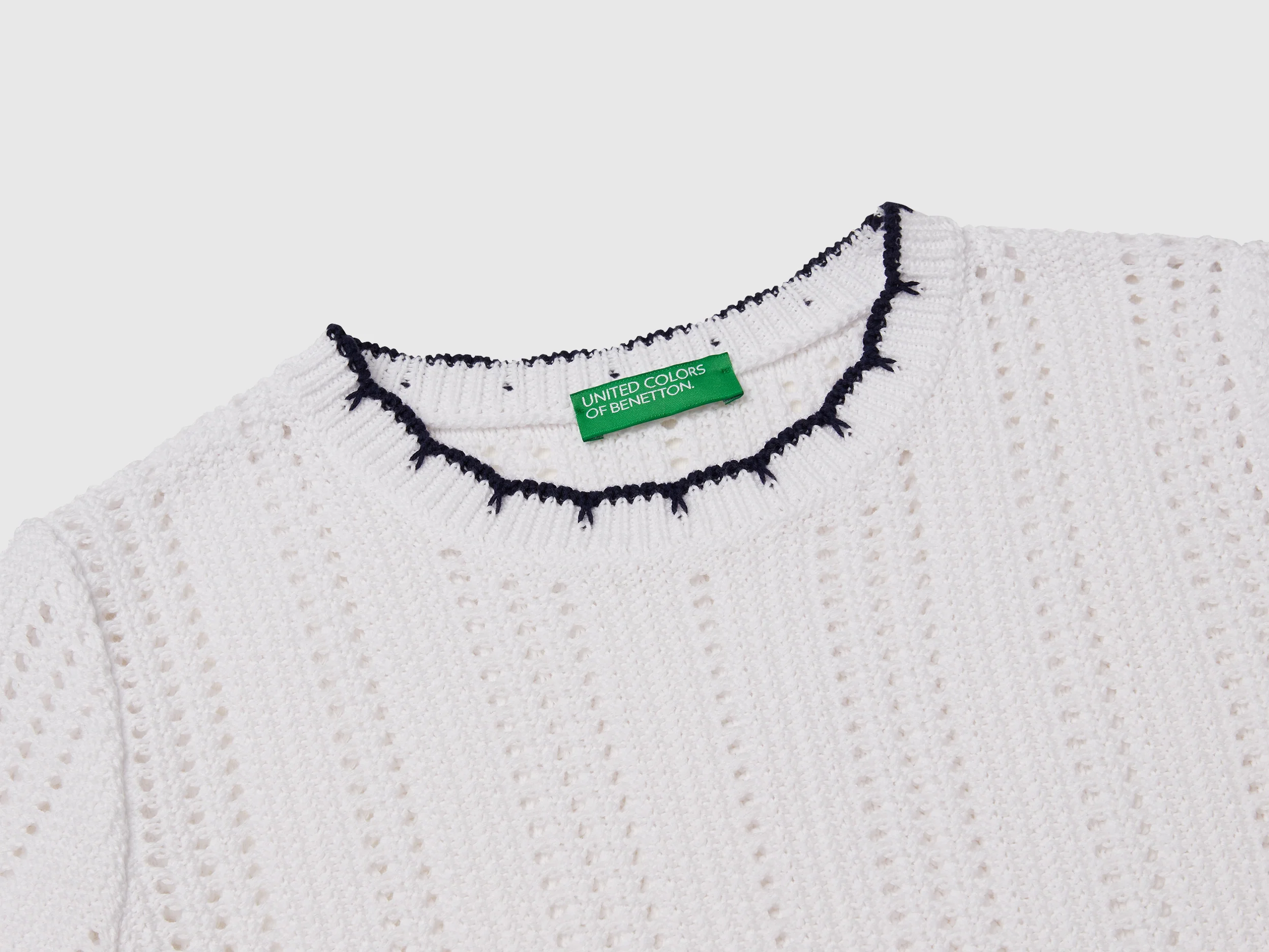 Maglia traforata in puro cotone - Image 3