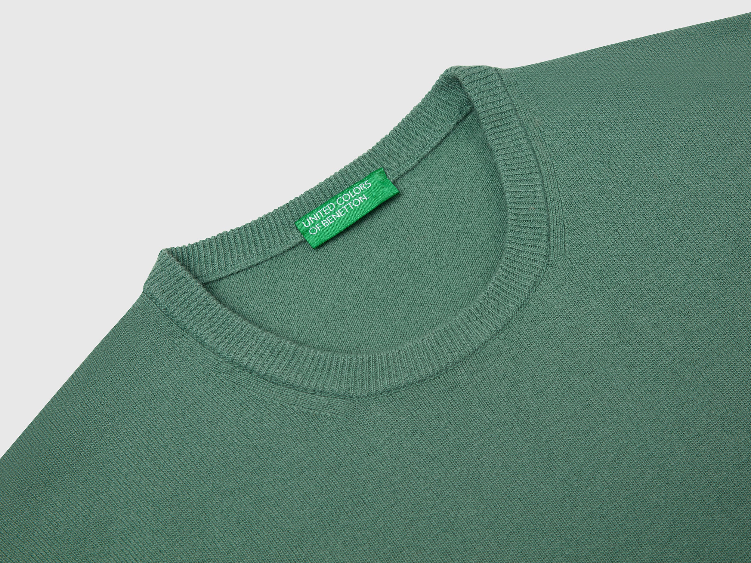 Maglia verde bosco in pura lana Merino - Image 3