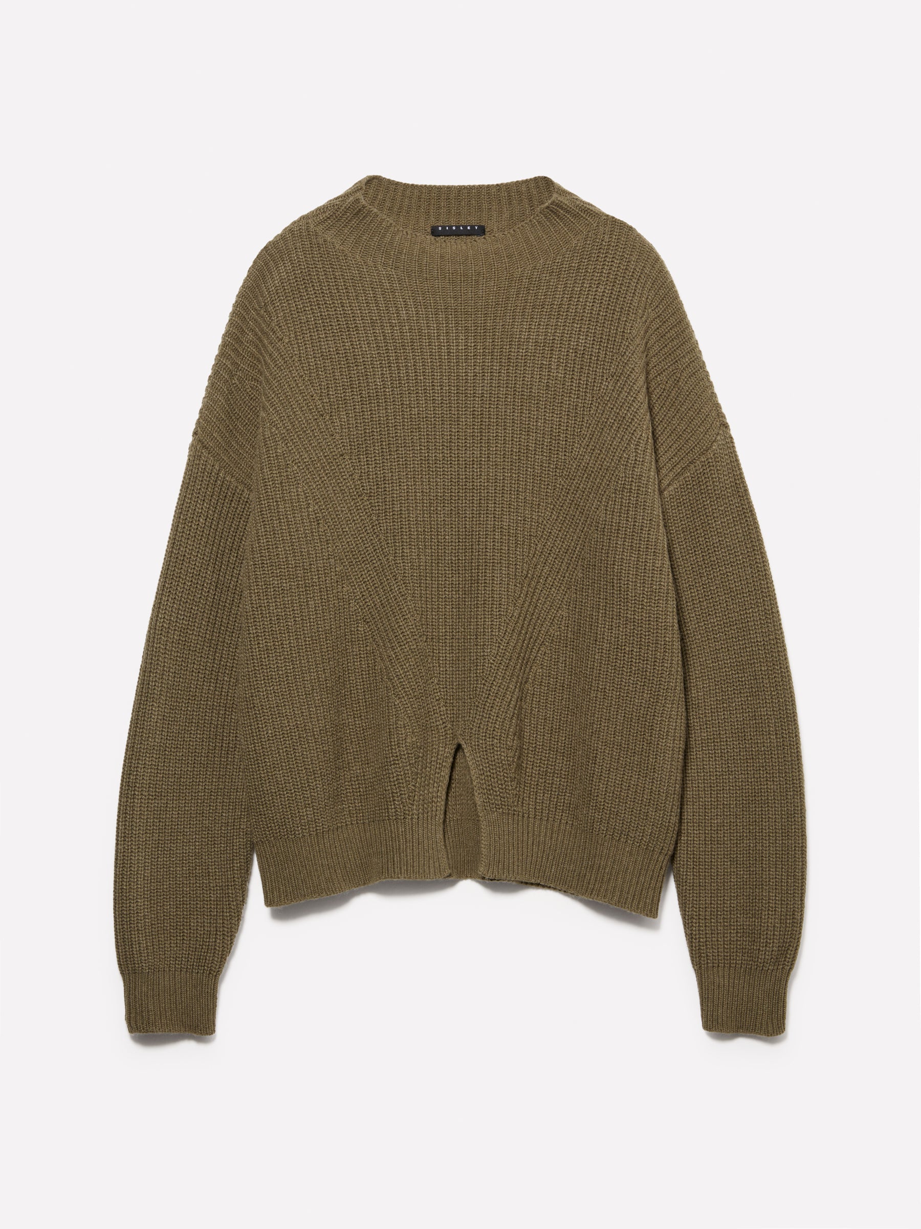 Maglia verde con spacco