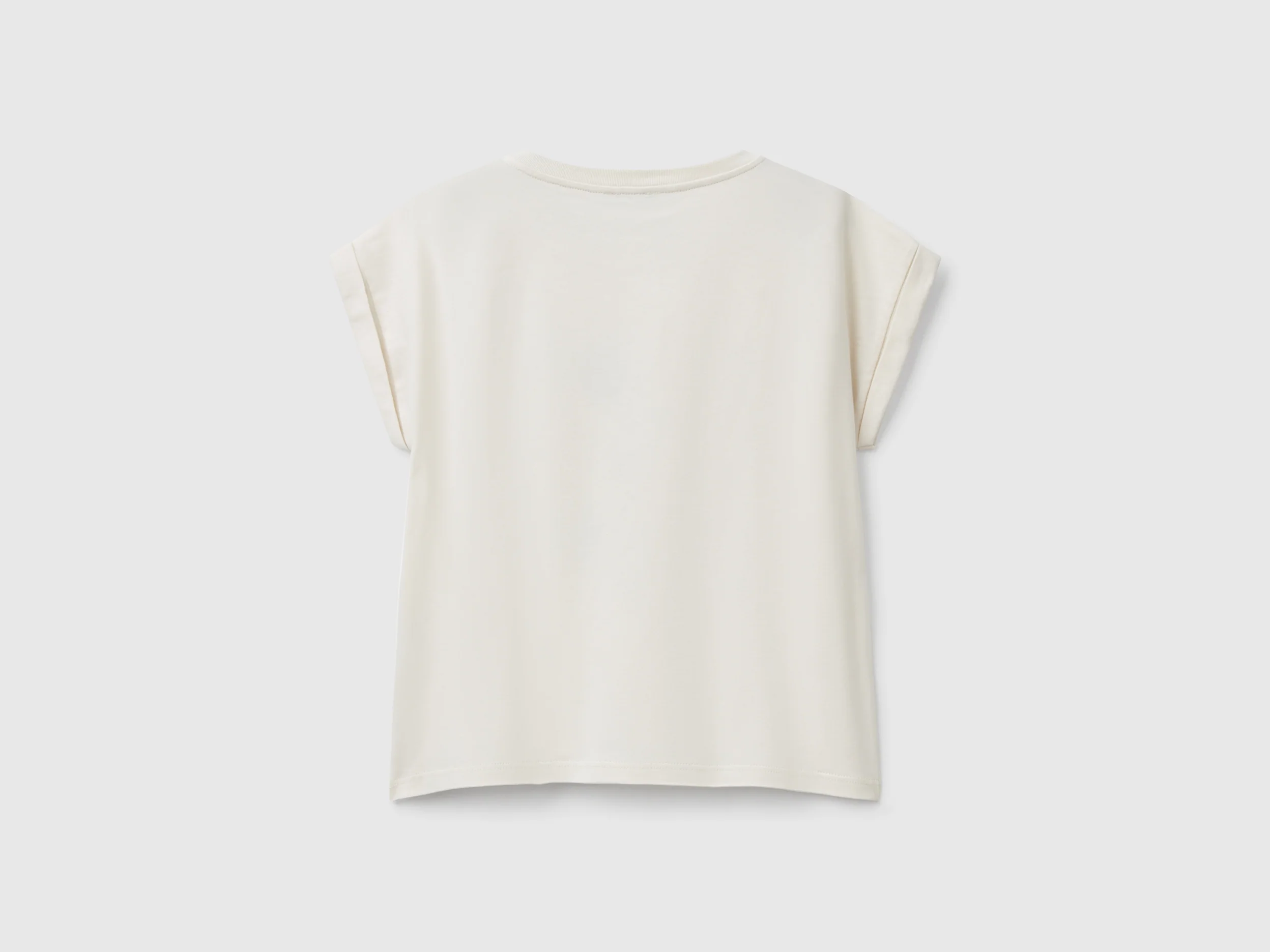 Maglietta boxy fit con stampa e glitter - Image 2