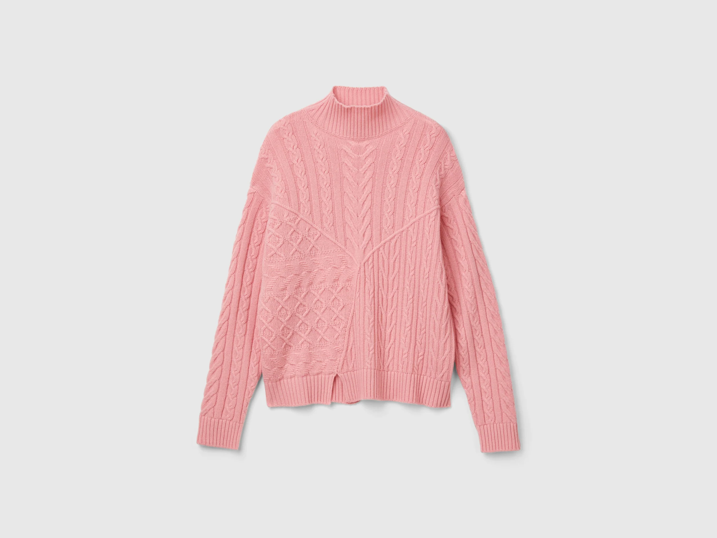 Maglione a lupetto lavorato