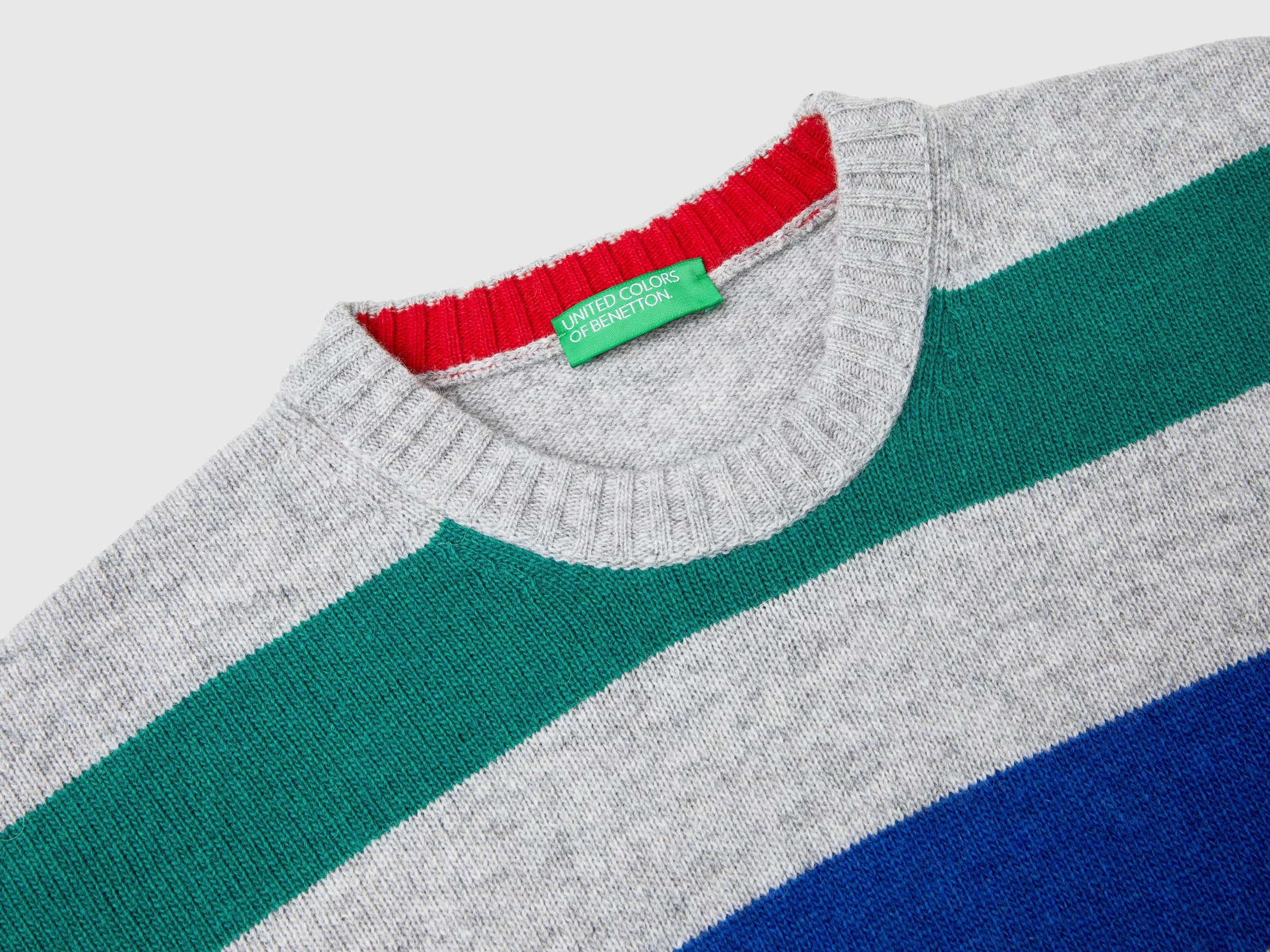 Maglione a righe in misto lana - Image 3