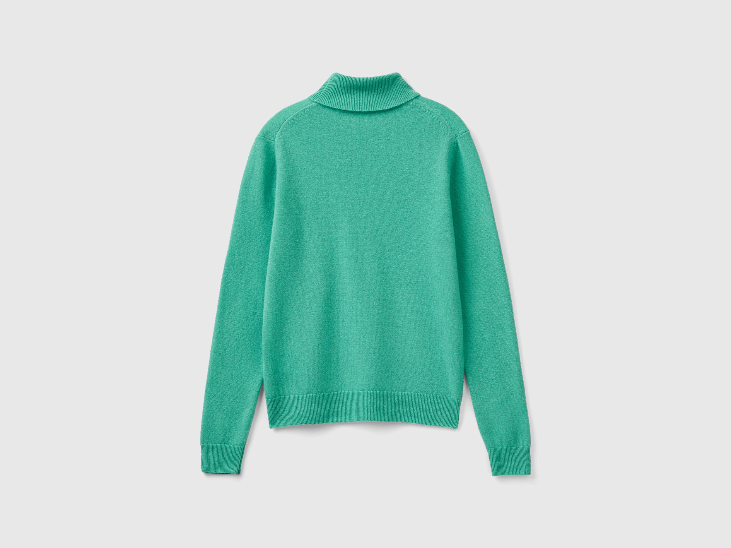 Maglione dolcevita chiaro in pura lana Merino - Image 2