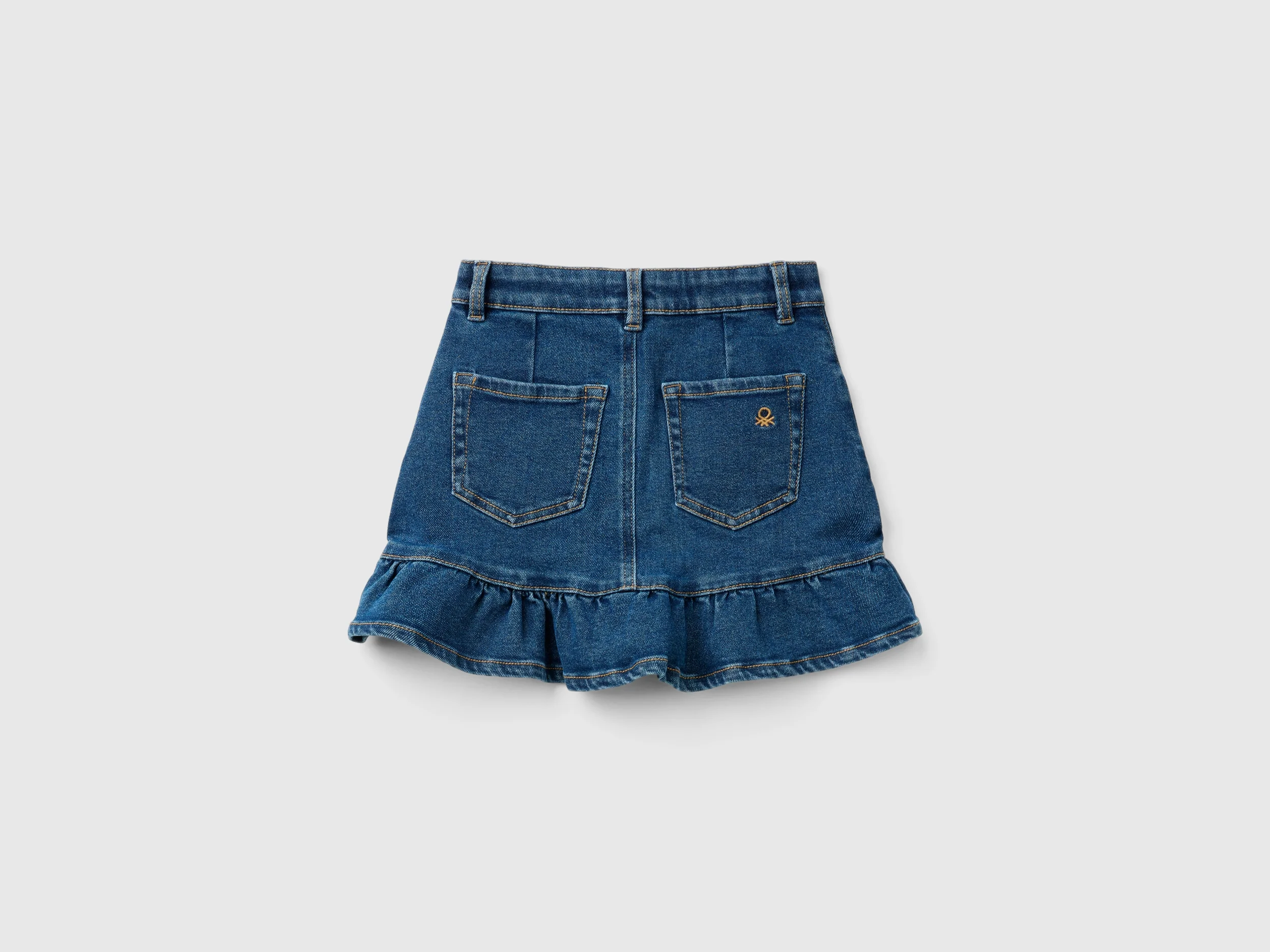 Minigonna di jeans con balza - Image 2