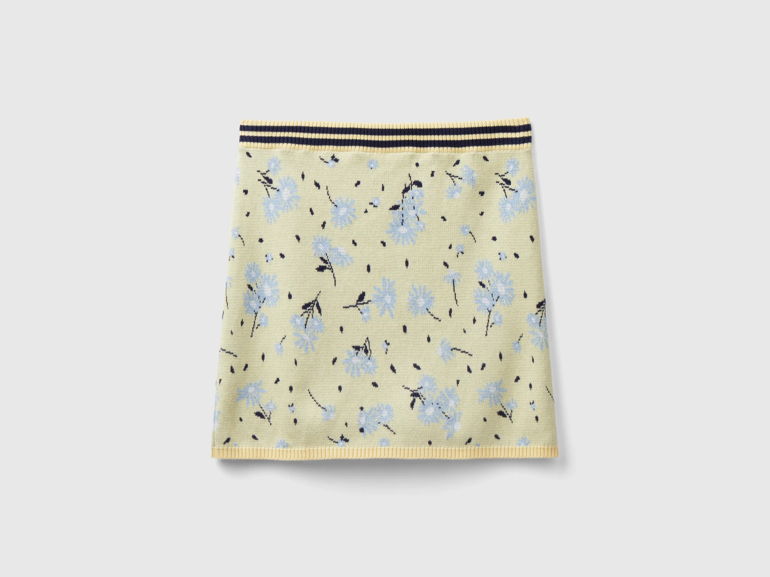 Minigonna in maglia a fiori