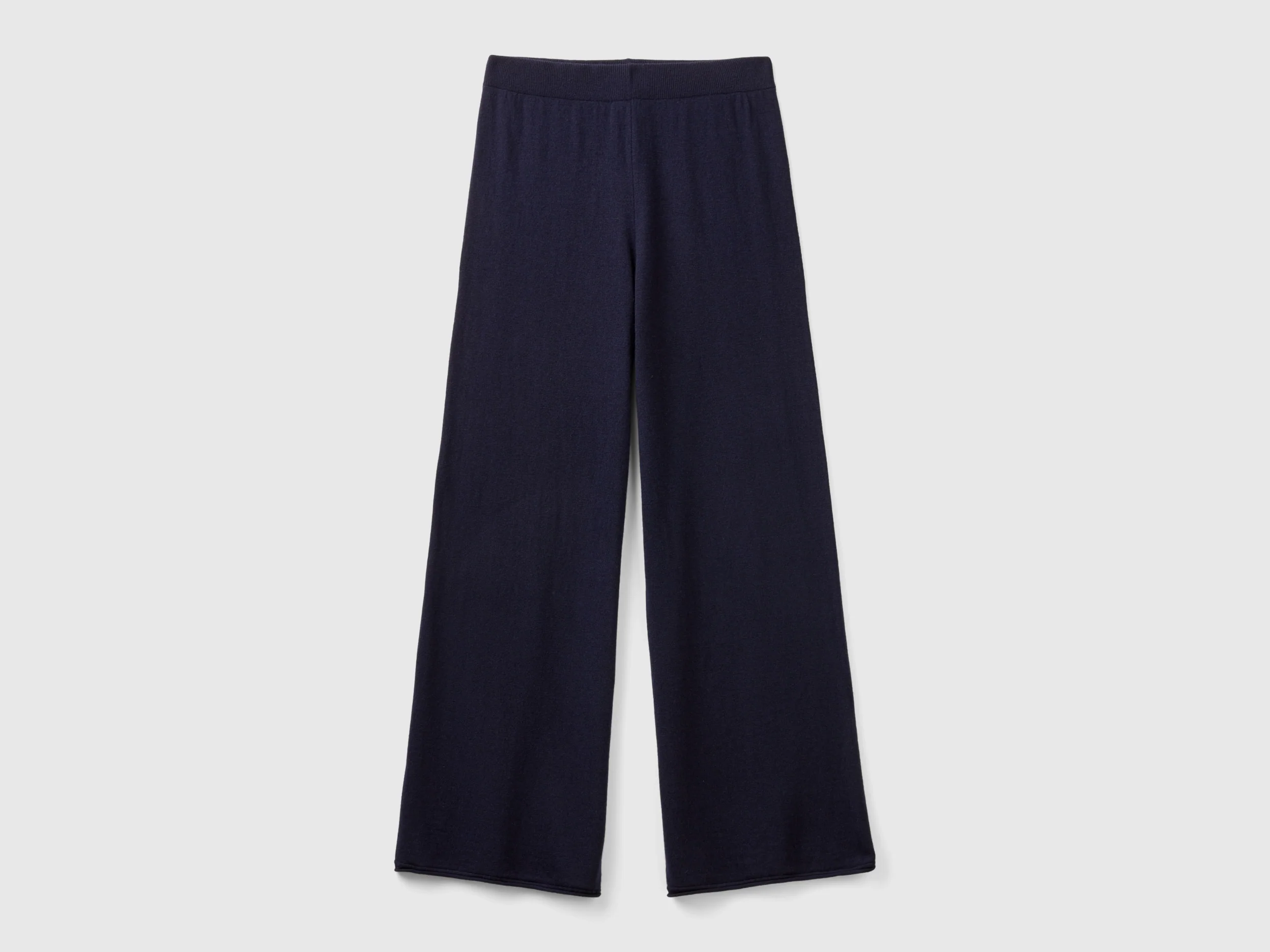 Pantaloni ampi in misto lana e cashmere