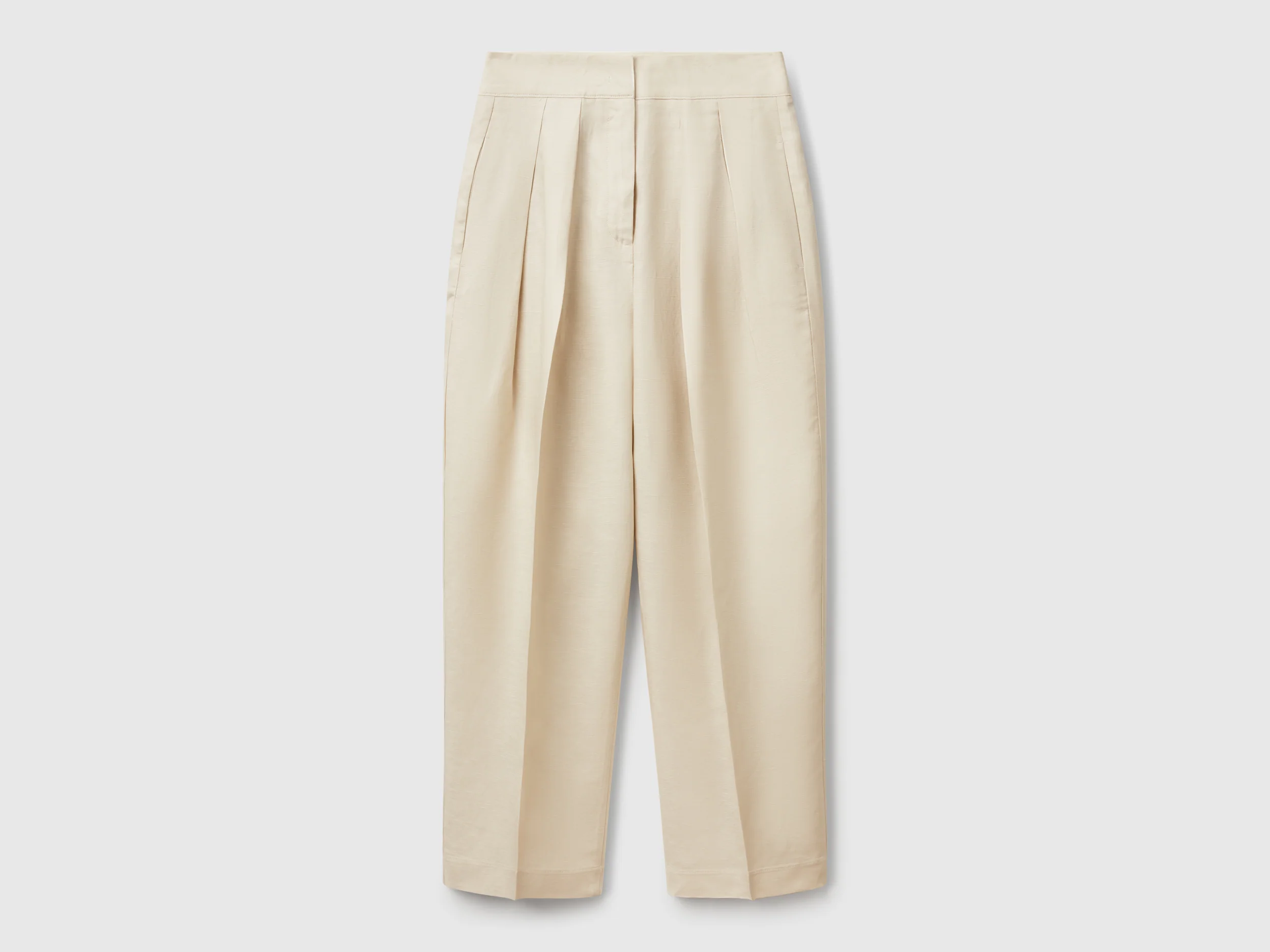 Pantaloni ampi in misto lino
