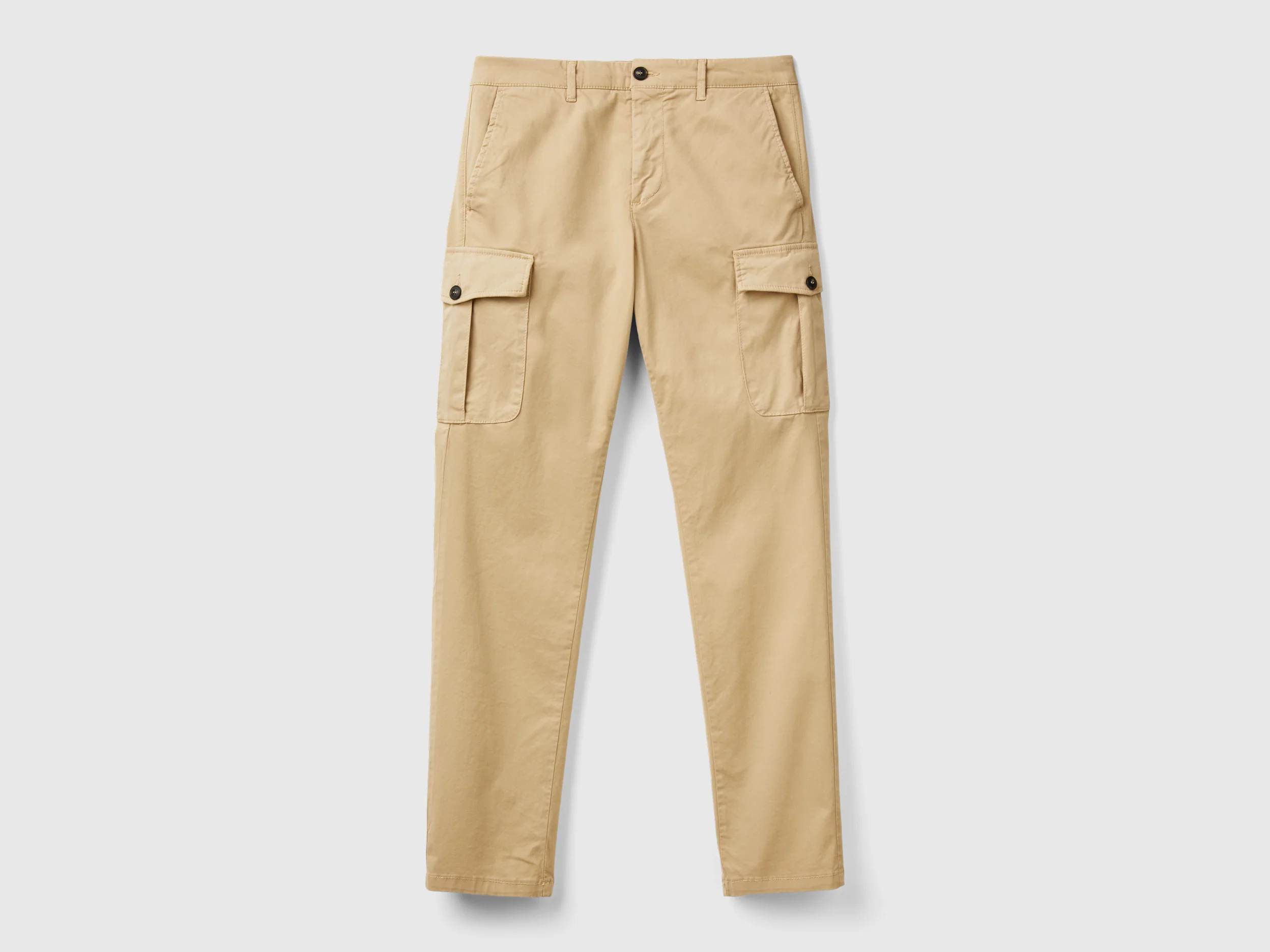 Pantaloni cargo in cotone stretch