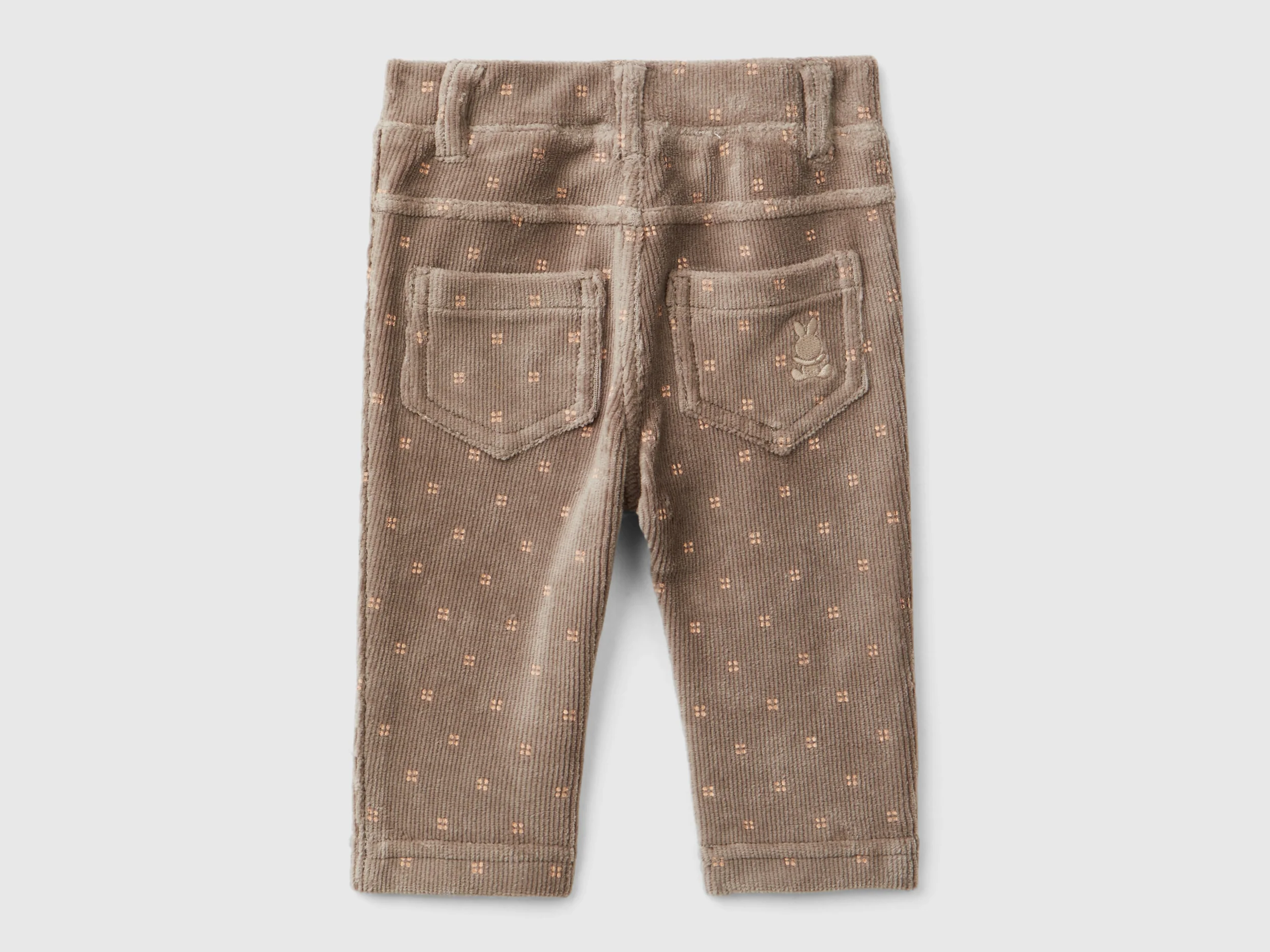 Pantaloni con stampa fantasia in ciniglia - Image 2