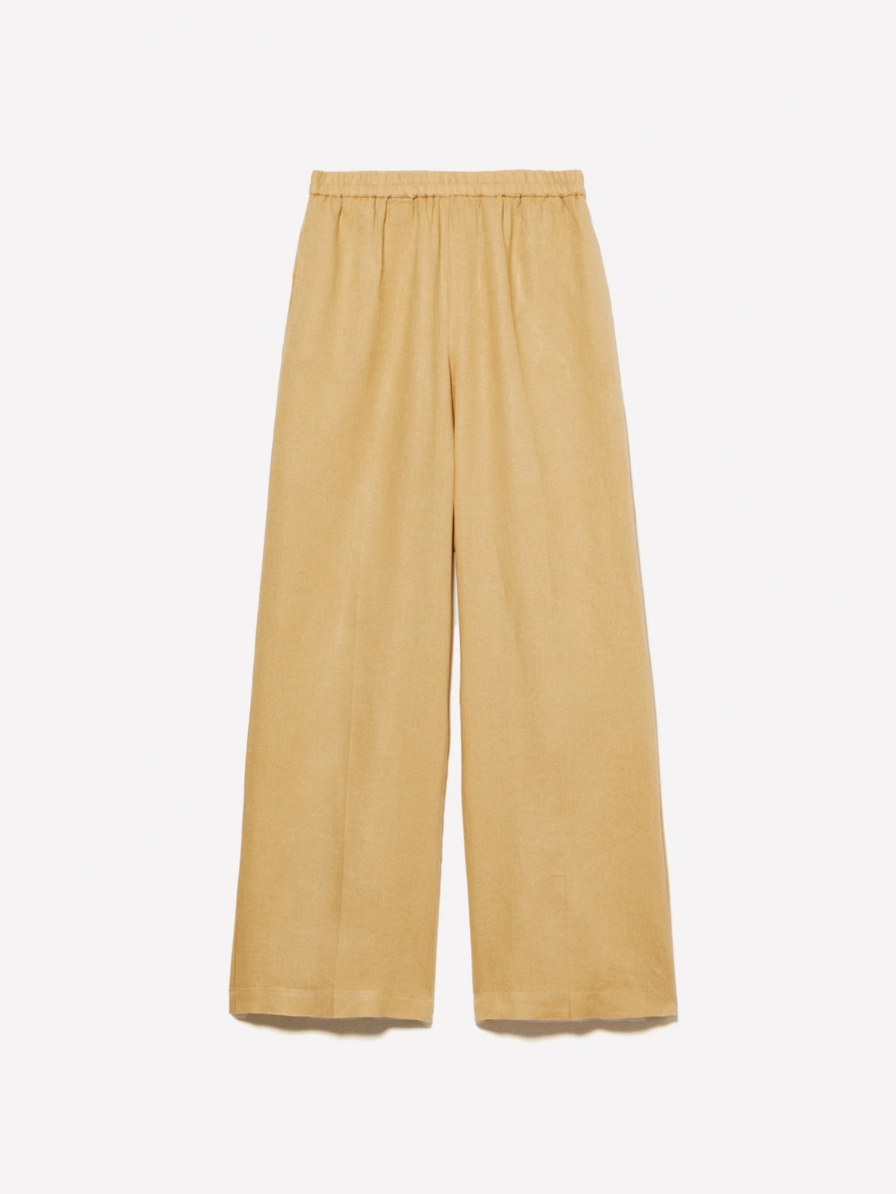 Pantaloni flare fit in 100% lino