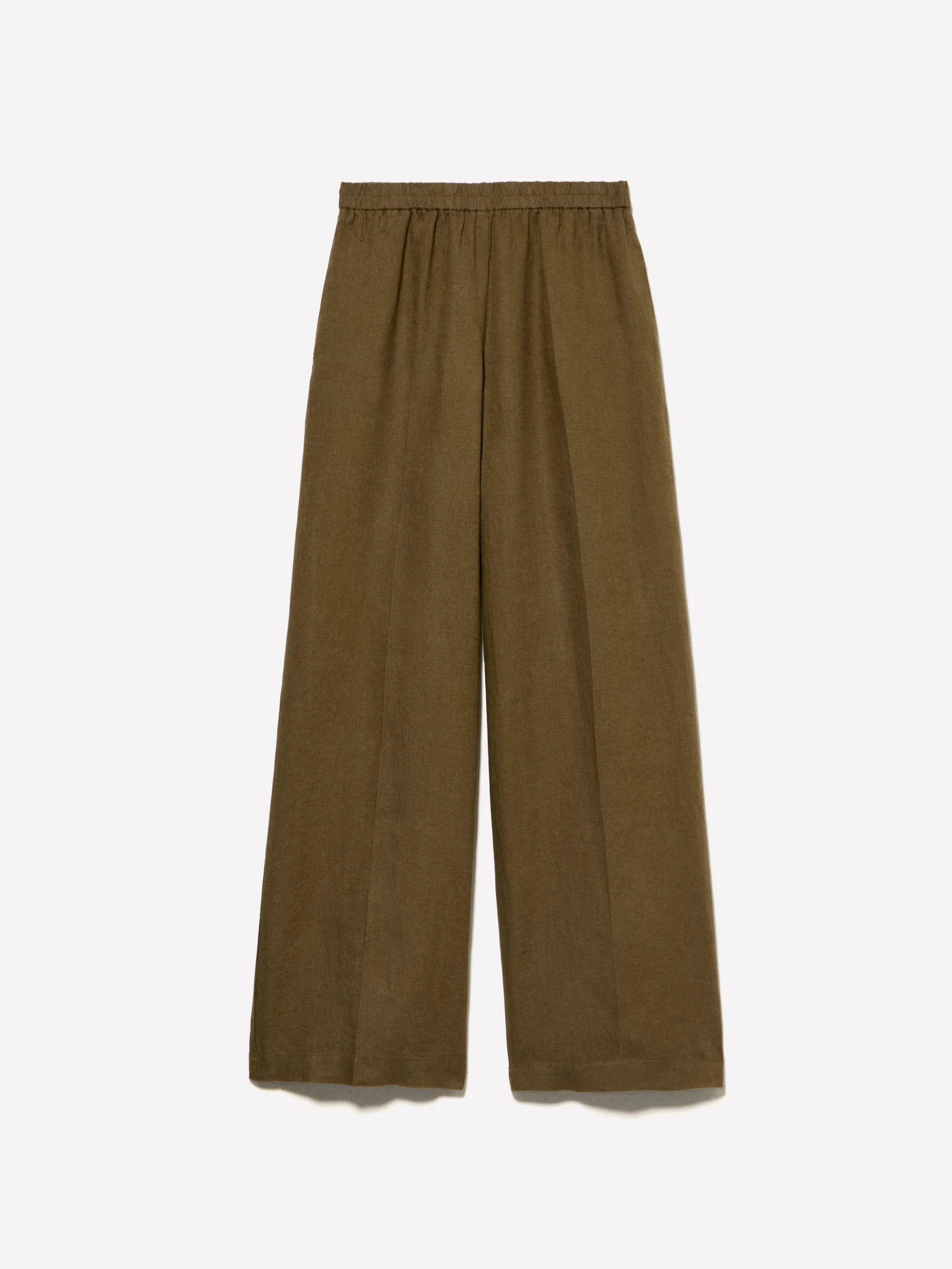 Pantaloni flare fit in 100% lino