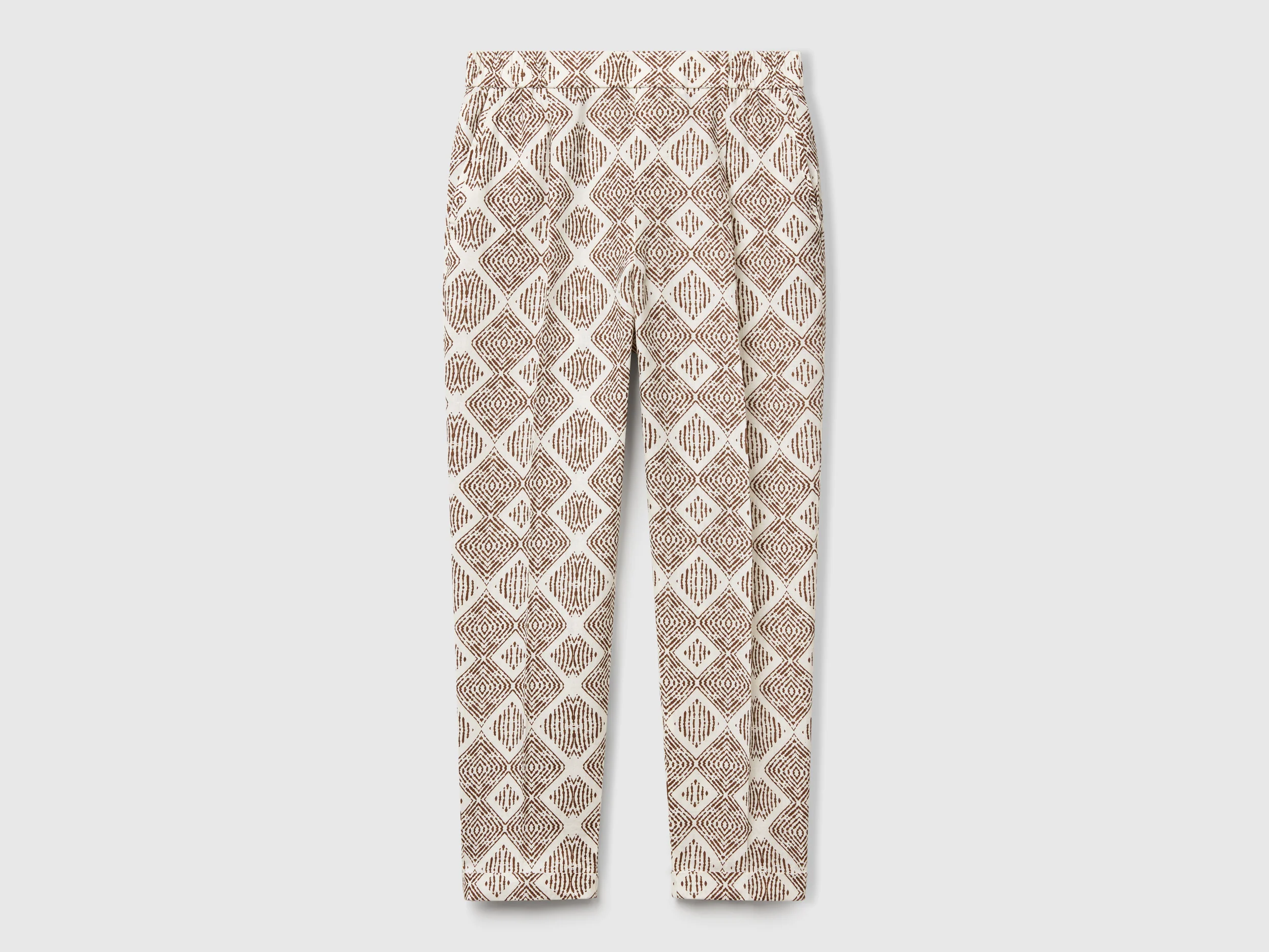 Pantaloni in lino stampato