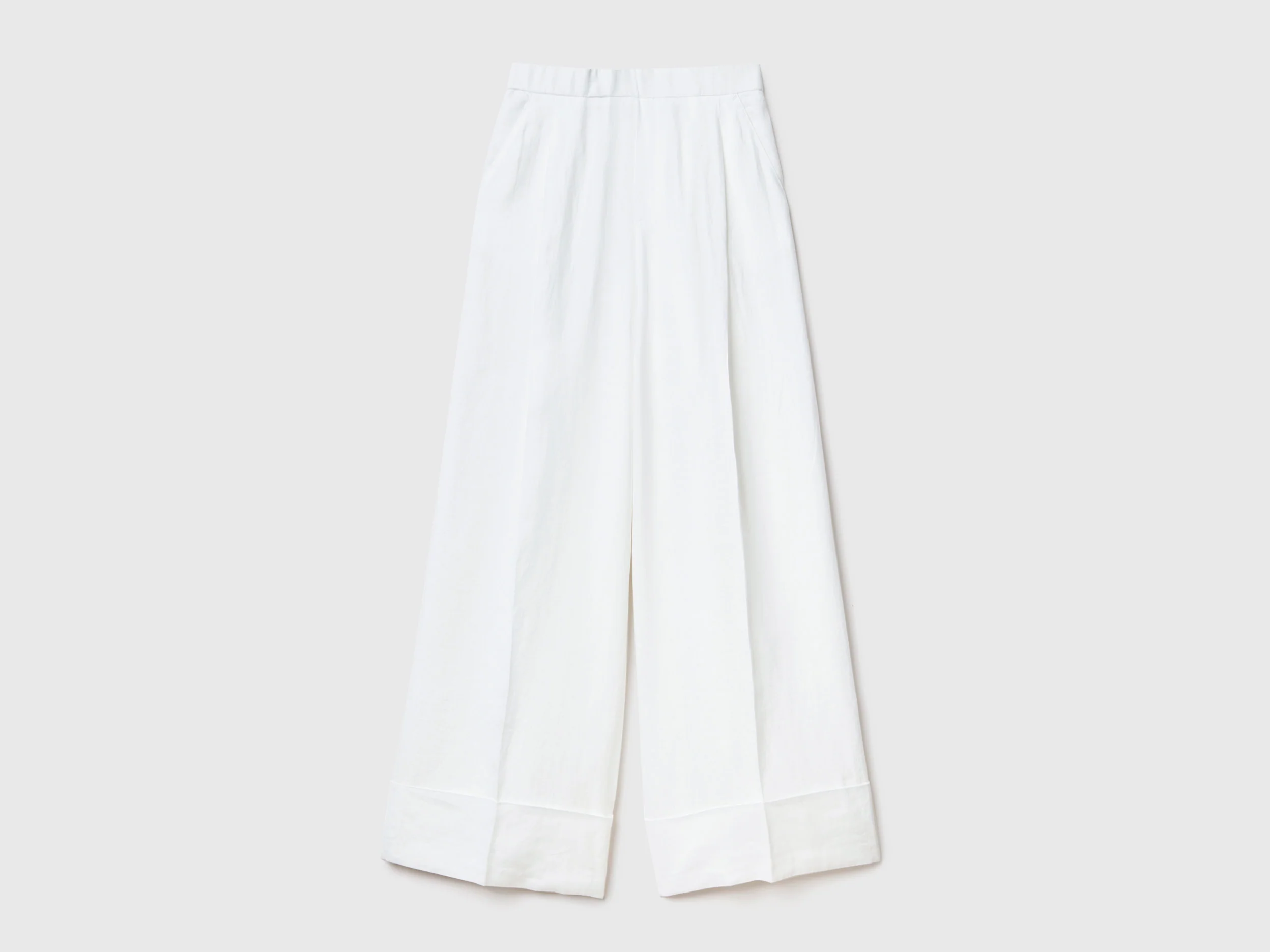 Pantaloni palazzo in 100% lino