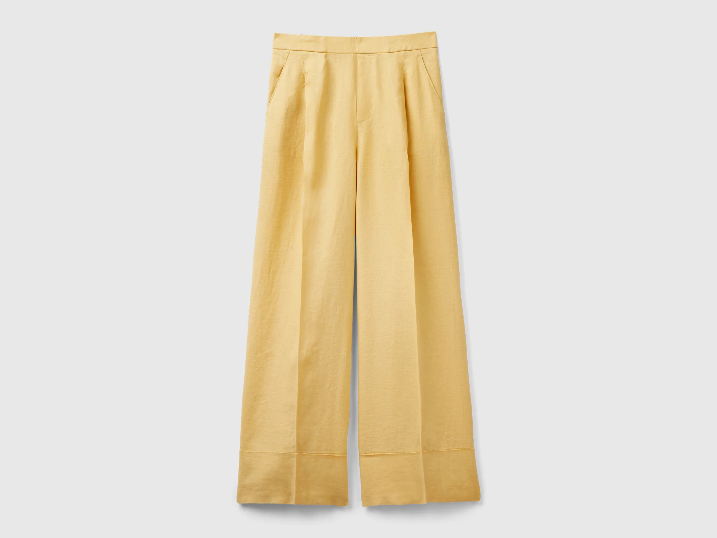 Pantaloni palazzo in 100% lino