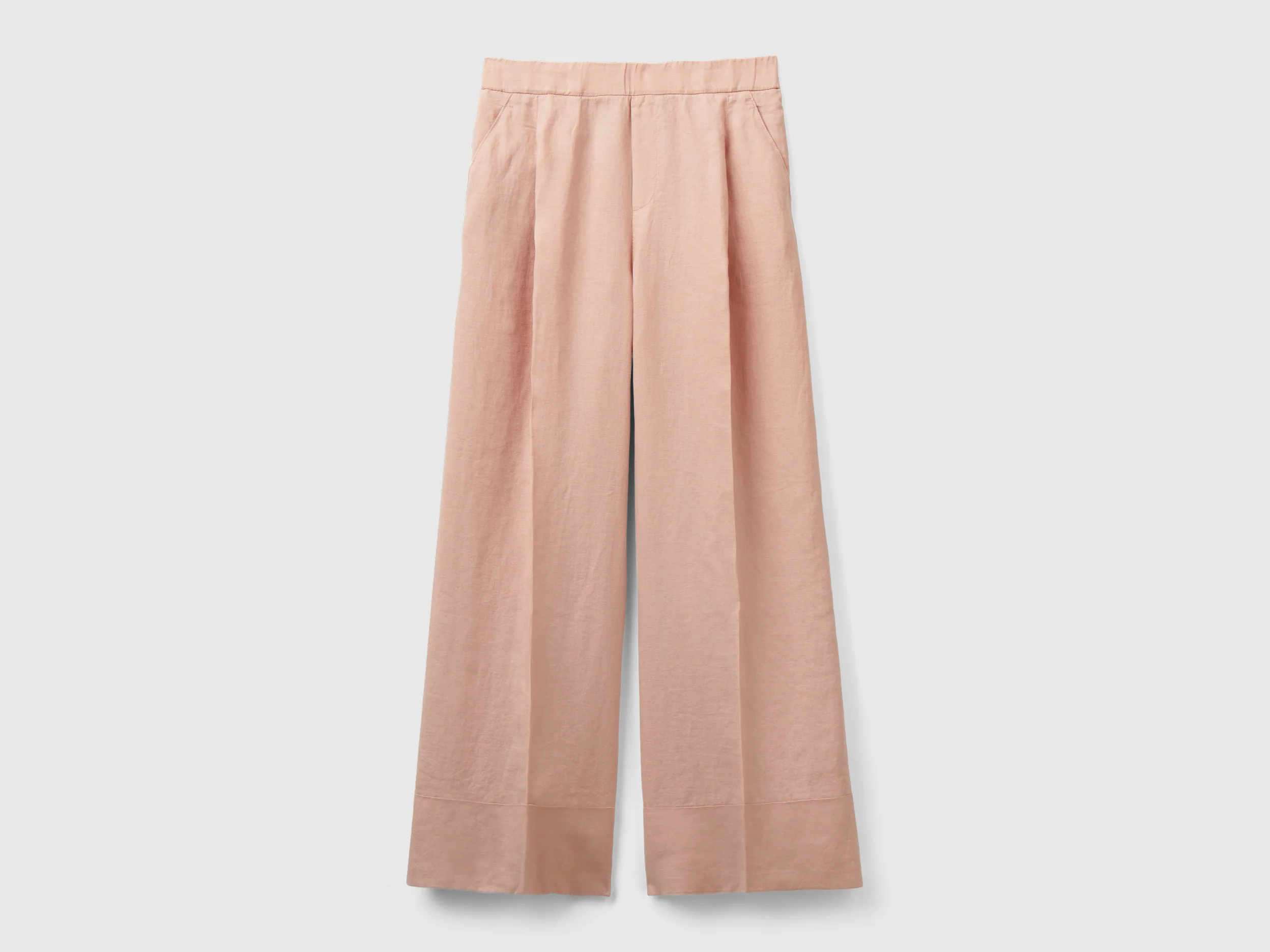 Pantaloni palazzo in 100% lino