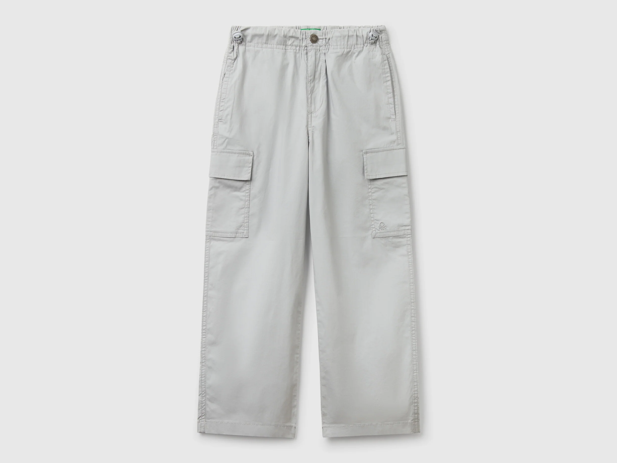 Pantaloni parachute in cotone stretch