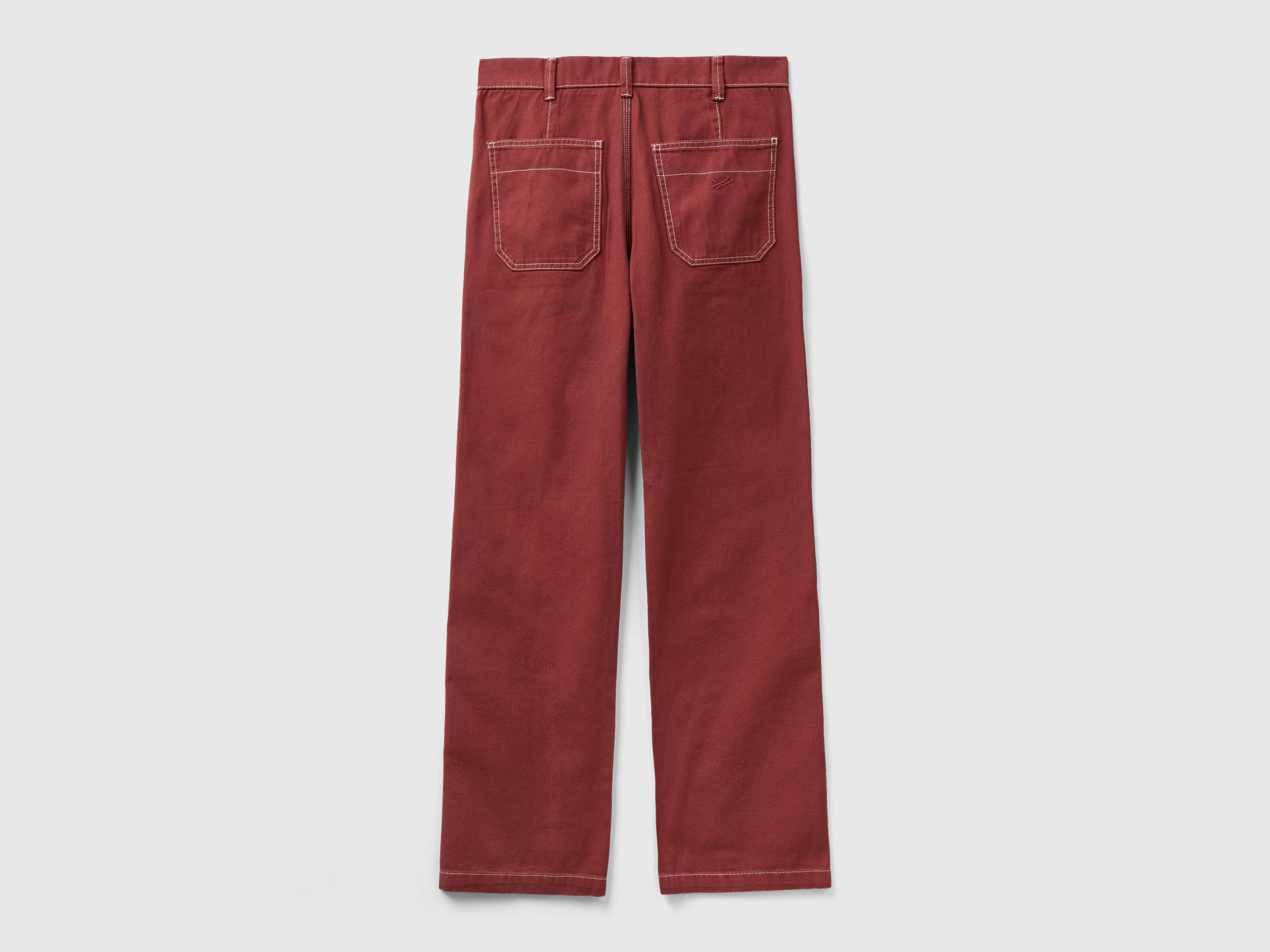 Pantaloni straight in tela di cotone - Image 2