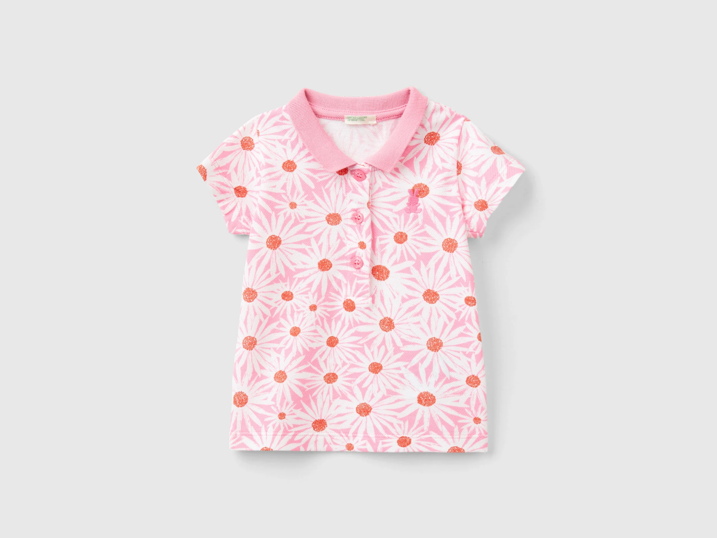 Polo con stampa floreale