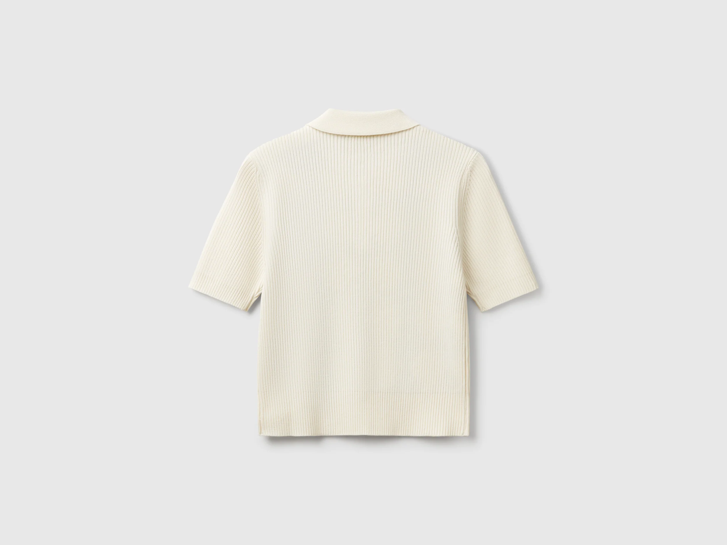 Polo in maglia con intarsio rombi - Image 2