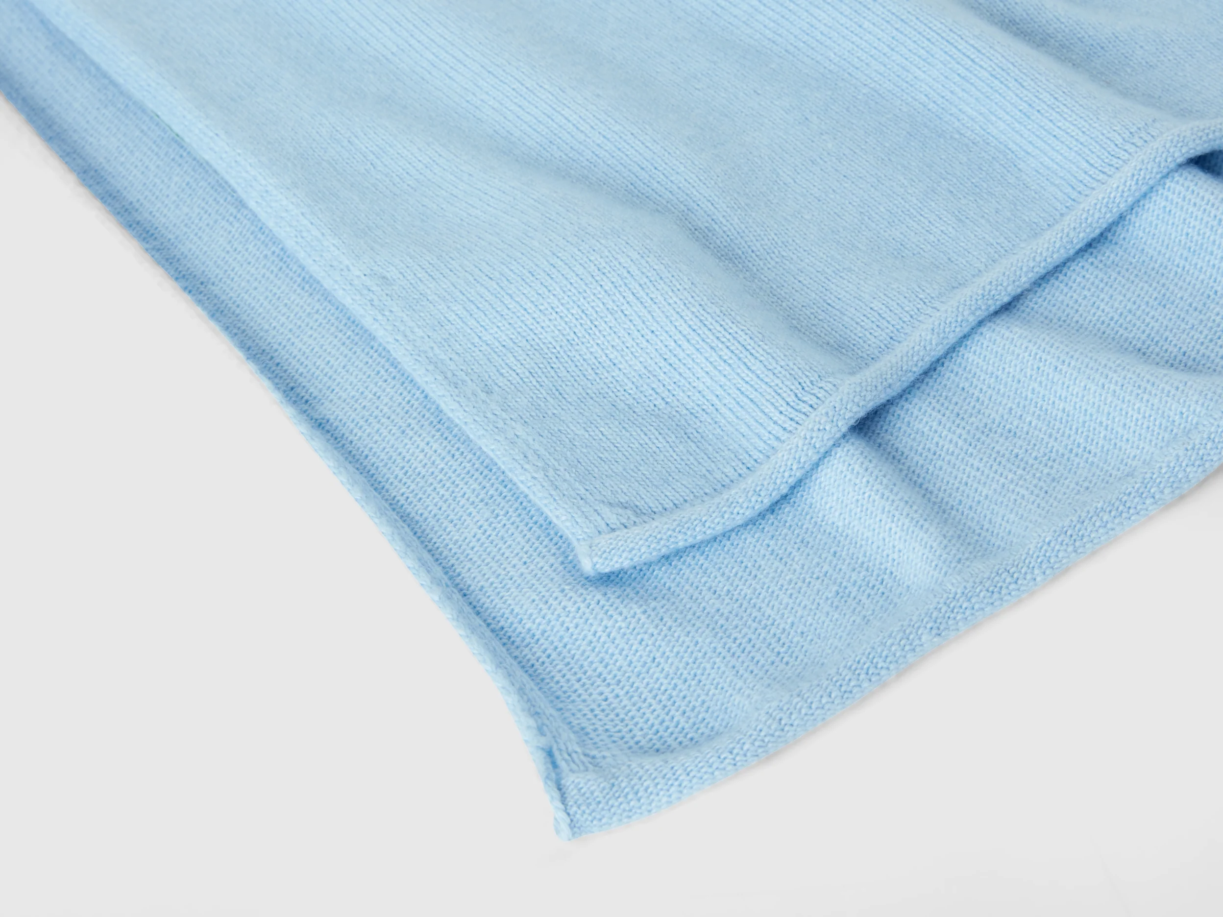 Sciarpa celeste in misto cashmere - Image 2