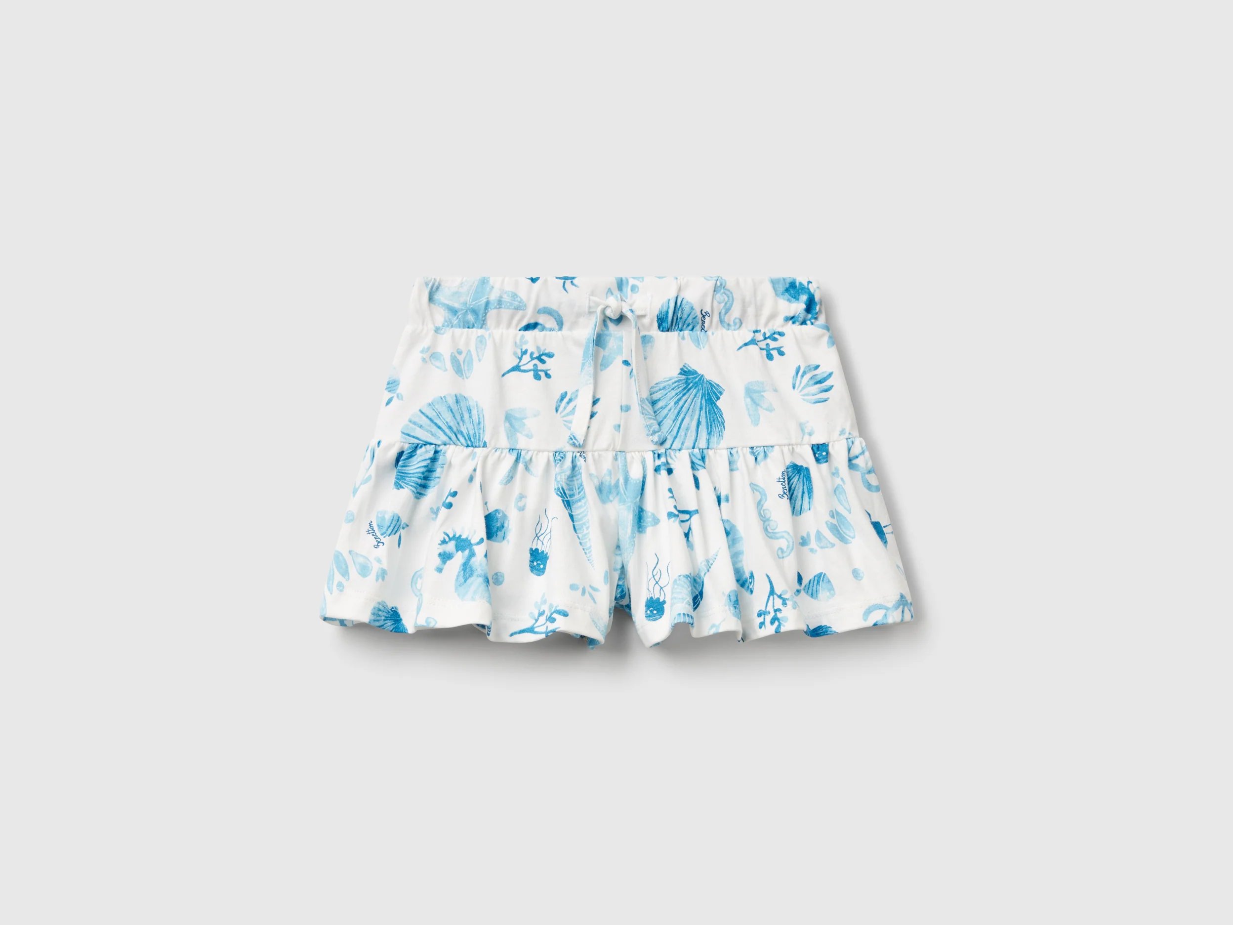 Shorts con conchiglie blu