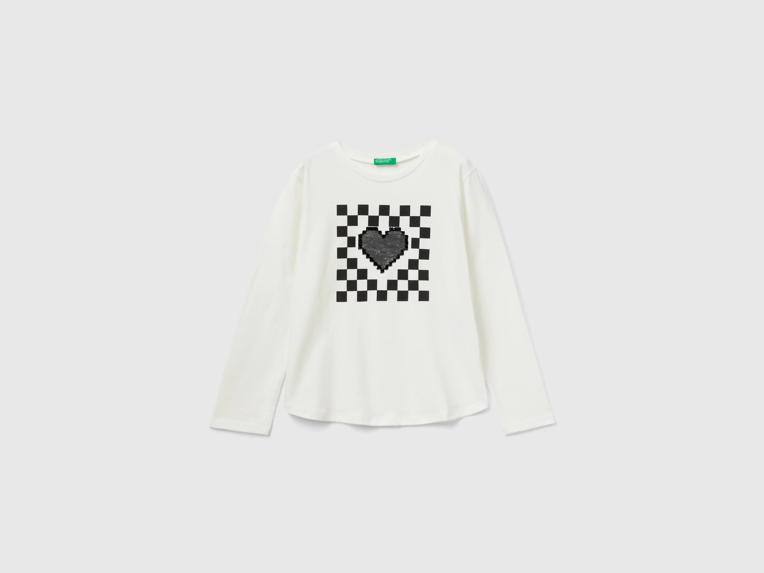 T-shirt 100% cotone con paillettes - Image 2