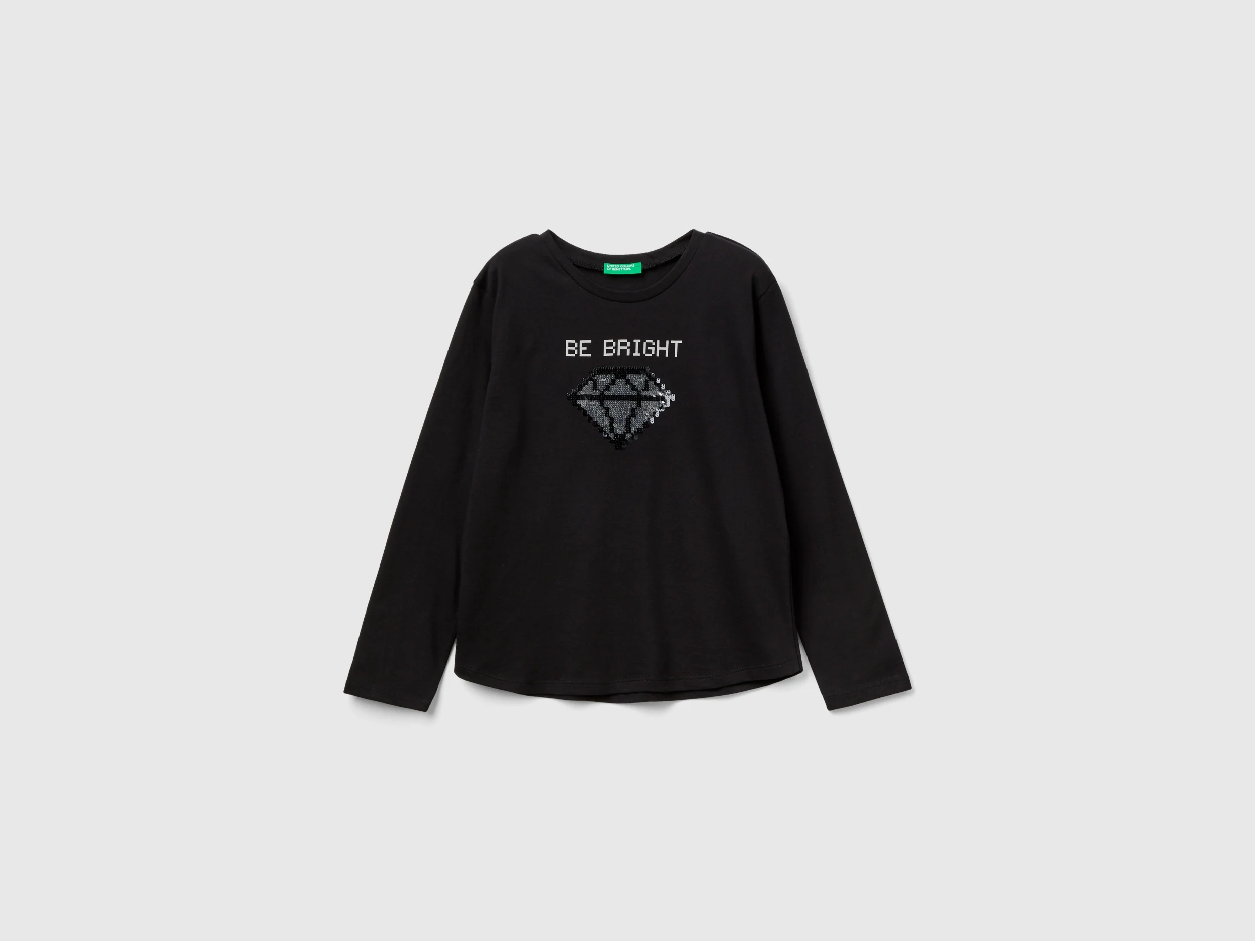 T-shirt 100% cotone con paillettes